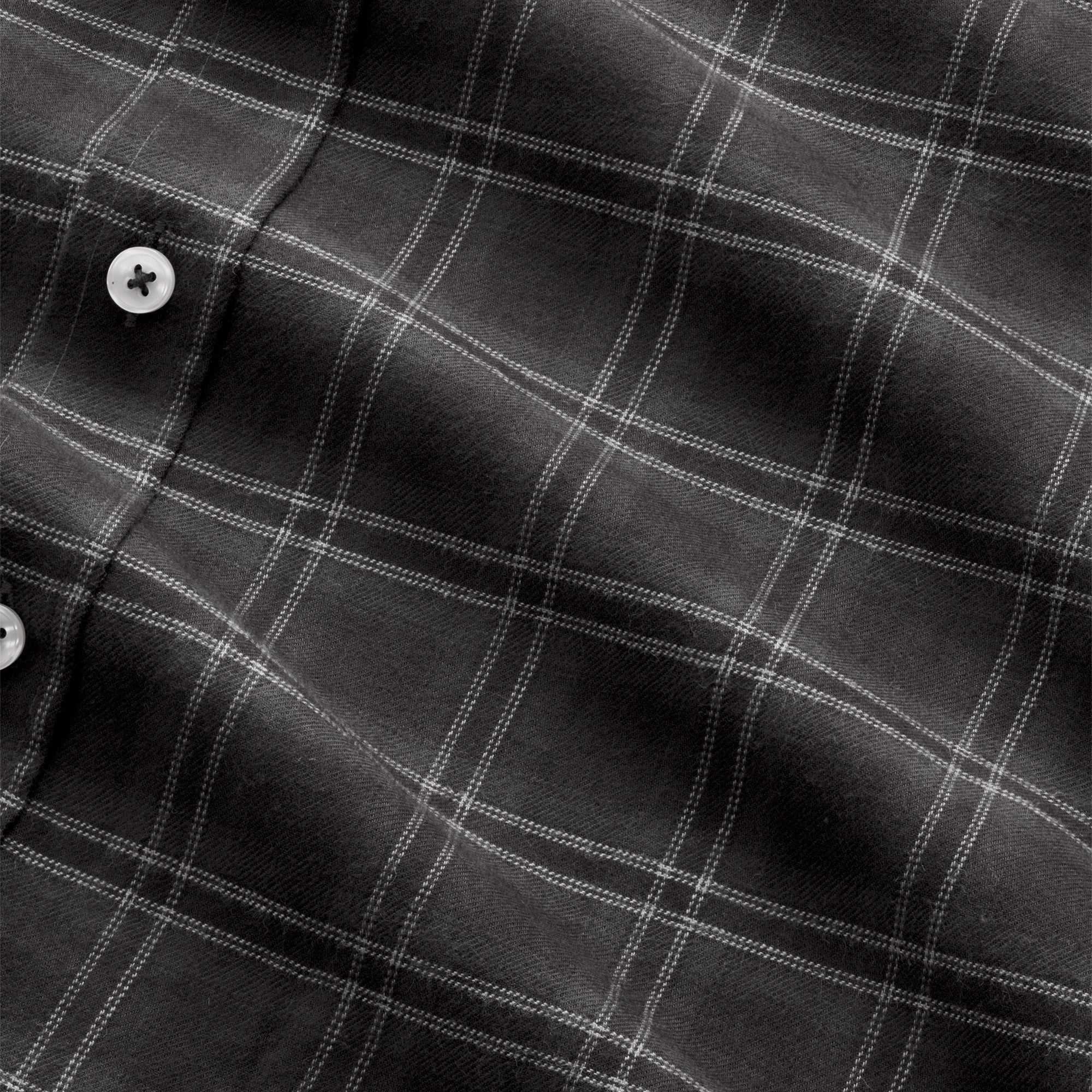 Grå Rutig Twill Flanellskjorta