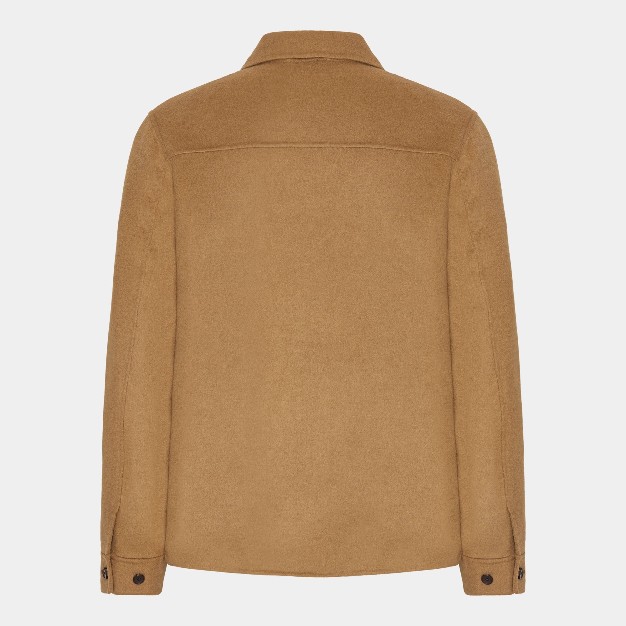 Beige Ull-Overshirt