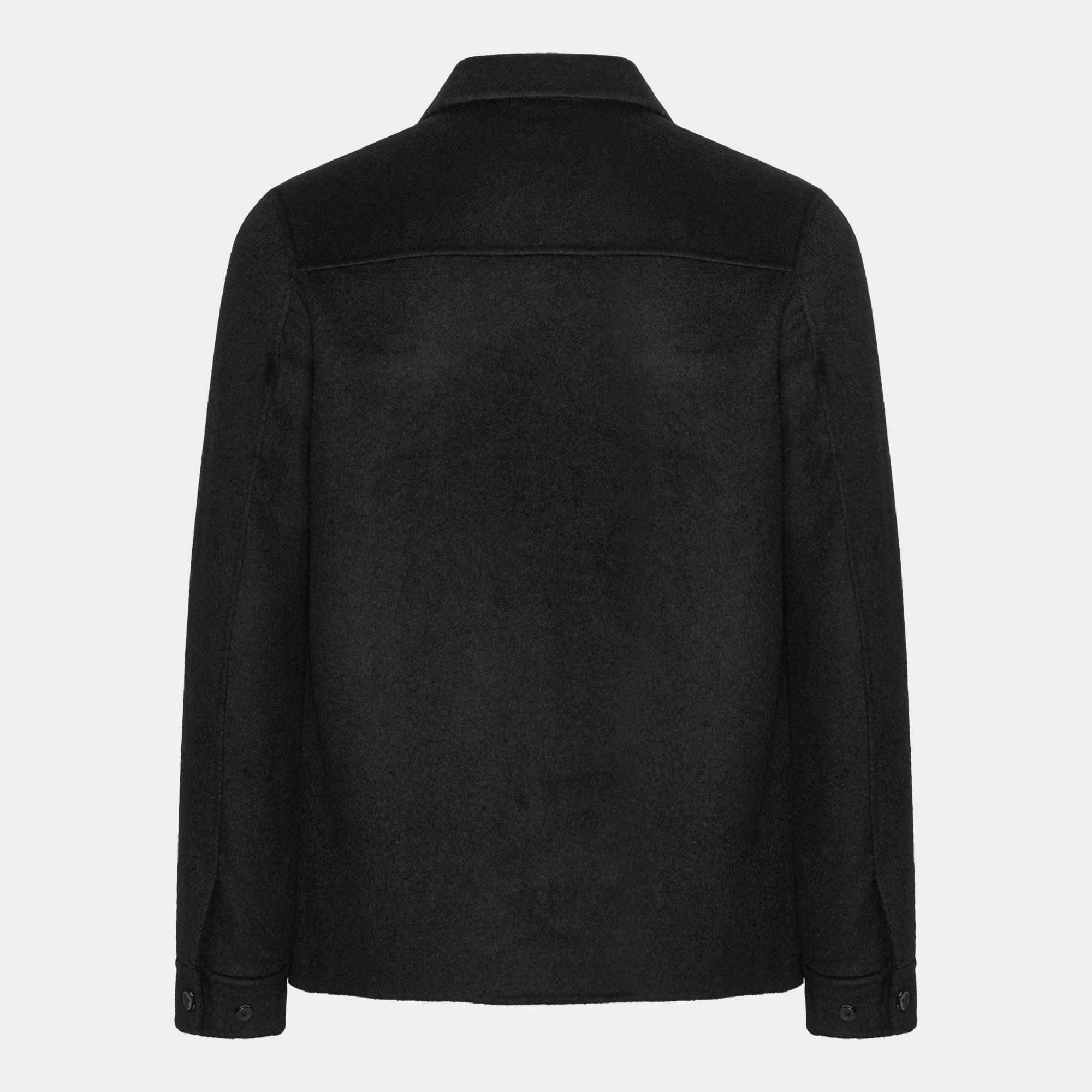 Svart Ull-Overshirt