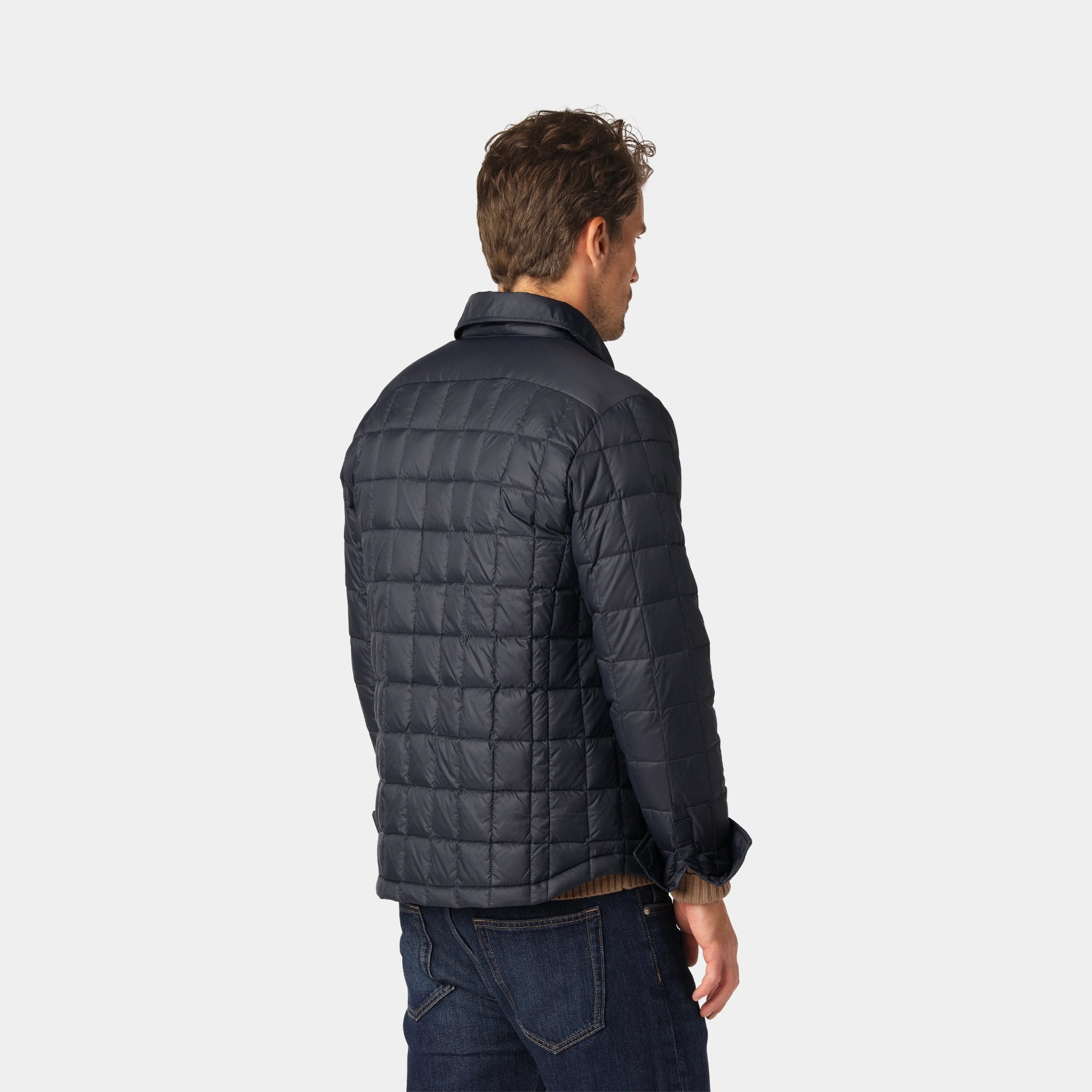 Navy Down Overshirt