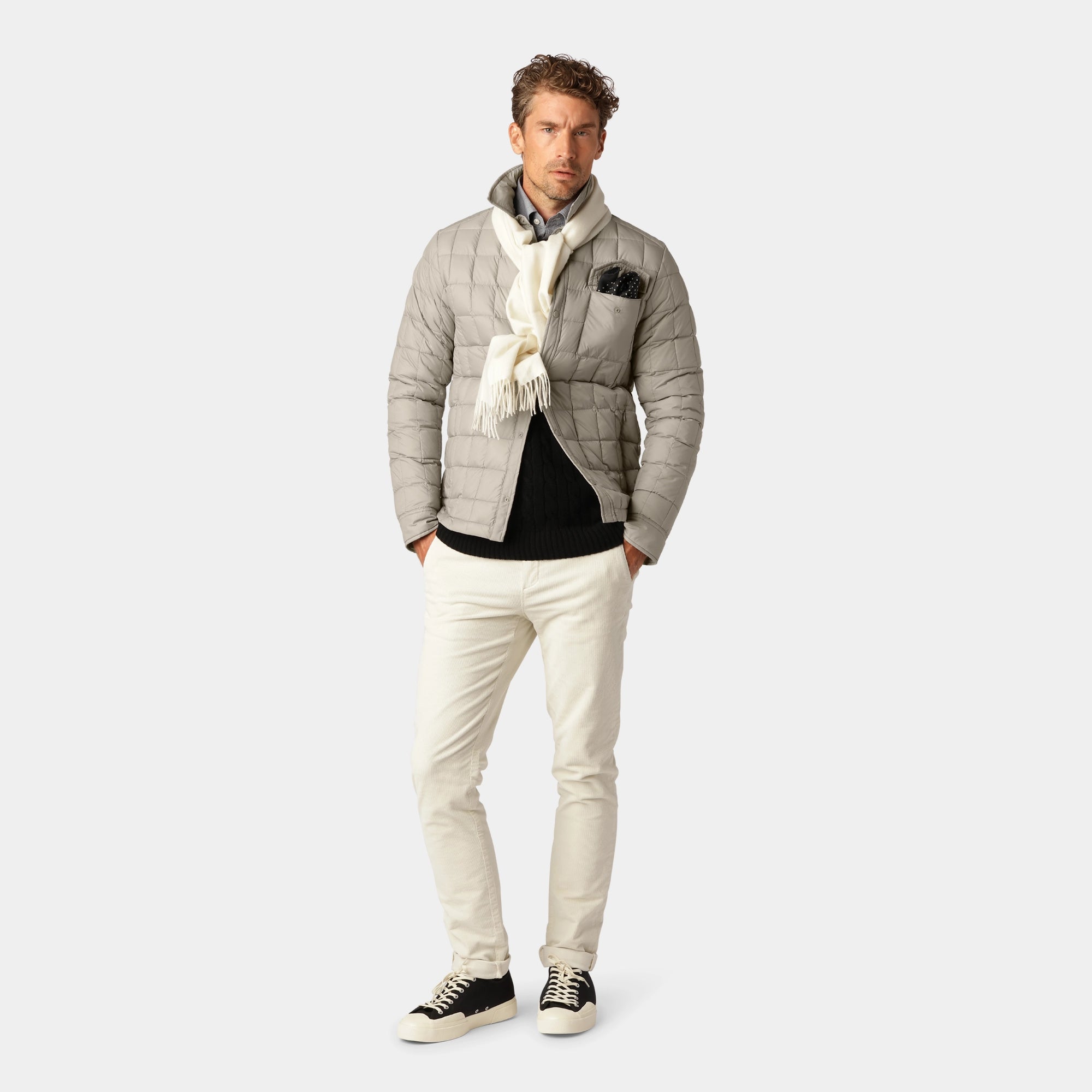 Taupe Down Overshirt