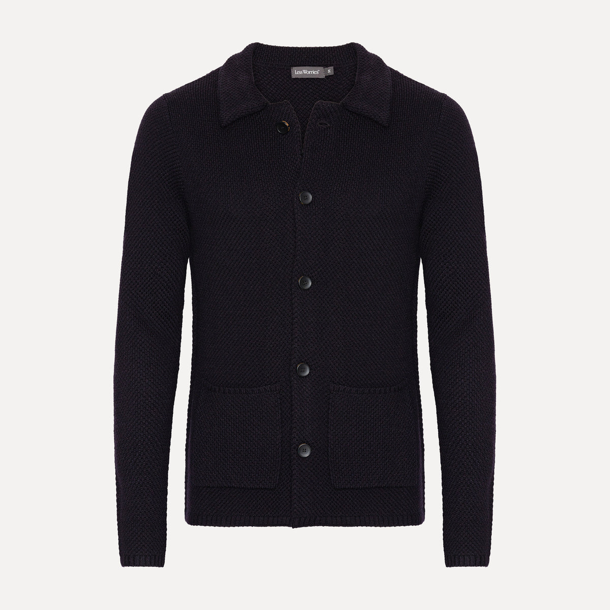 Link Knit Cardigan, Marinblå
