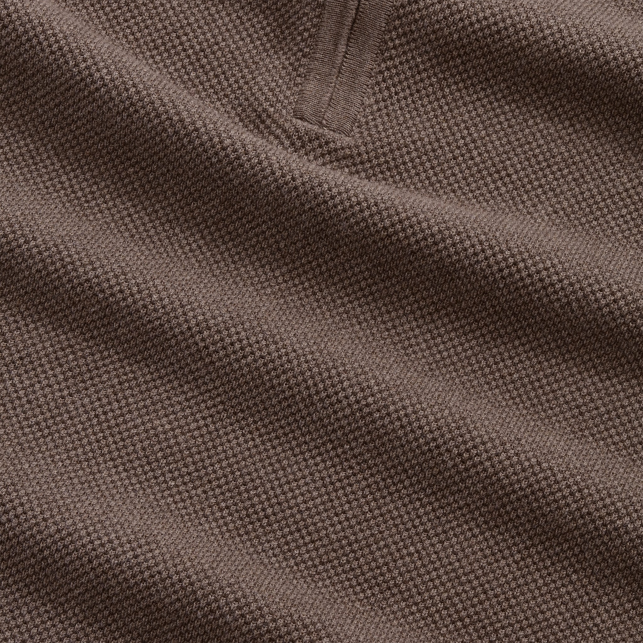 Half Zip i Bomull, Nougat