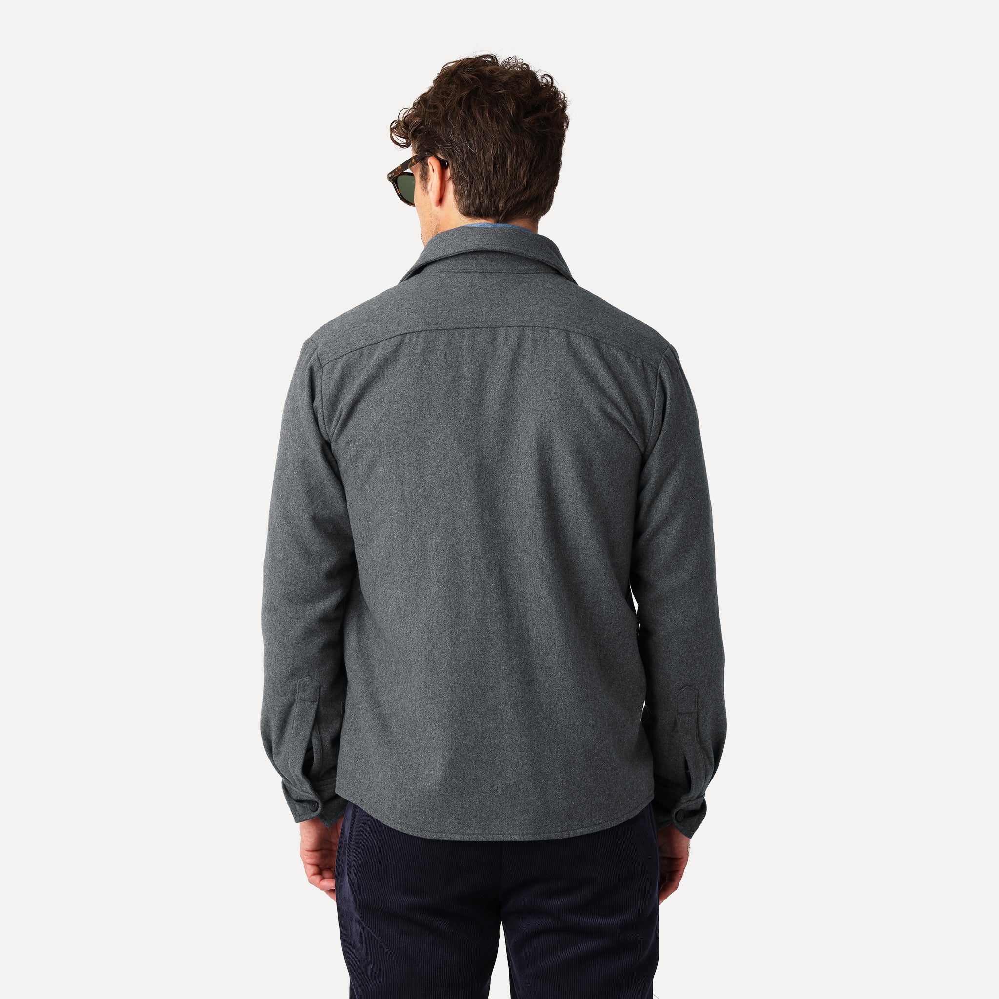 Vävd Overshirt, Antracit