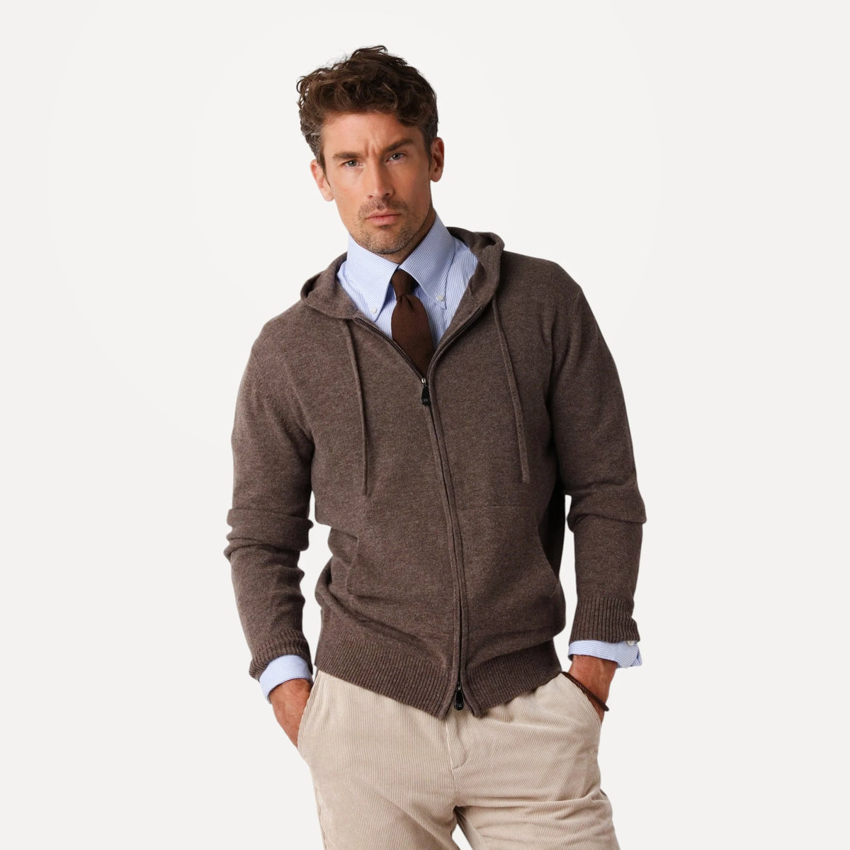 Nougat Hoodie i Kashmirblandning