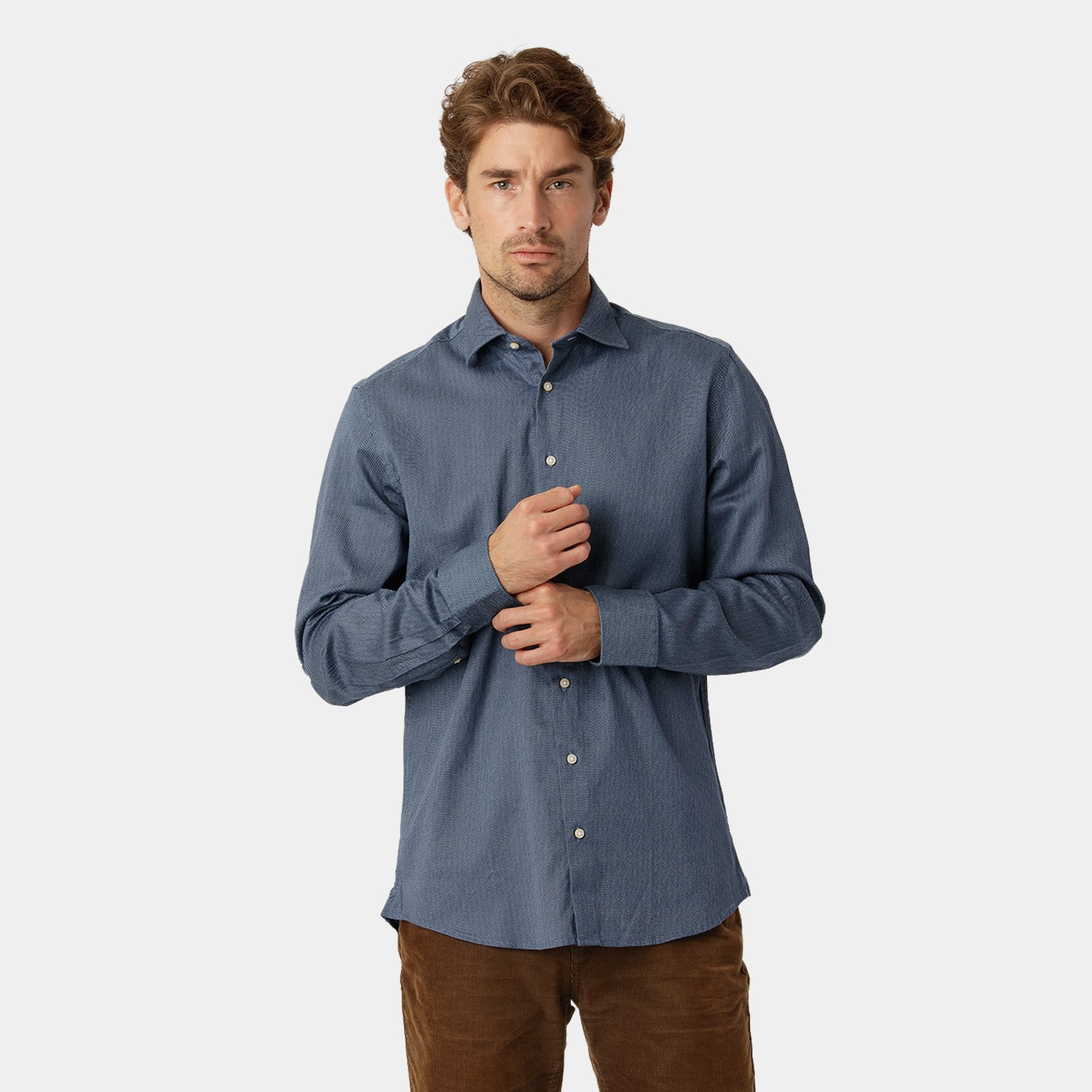 Mörkblå Oxfordskjorta