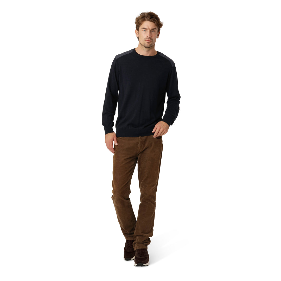 Navy Round Neck Merino
