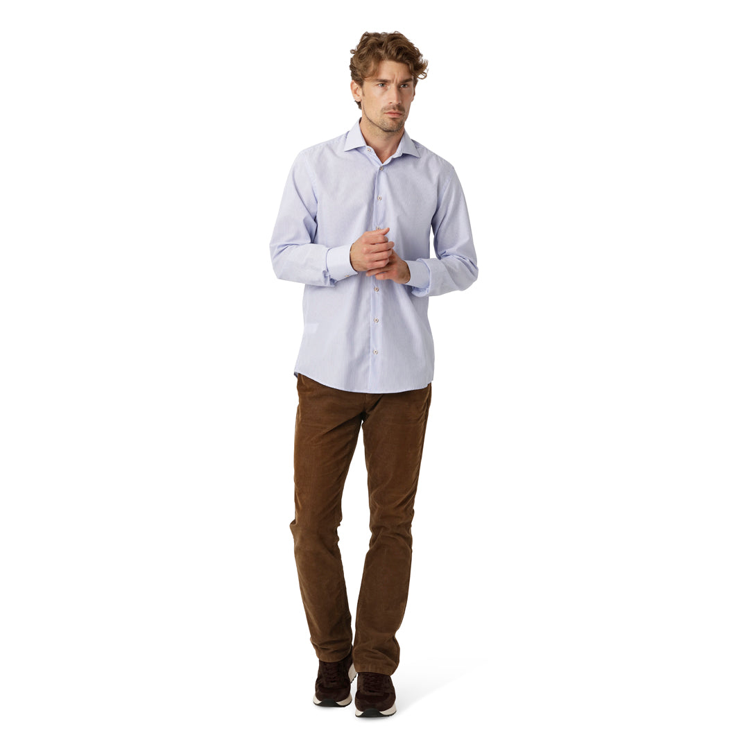Navy Pinstripe Shirt