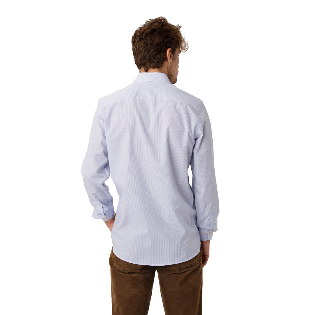 Navy Pinstripe Shirt