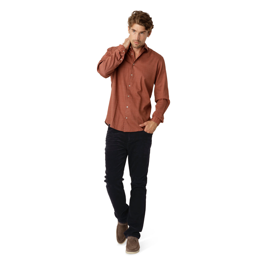 Orange Two Tone Oxford Shirt