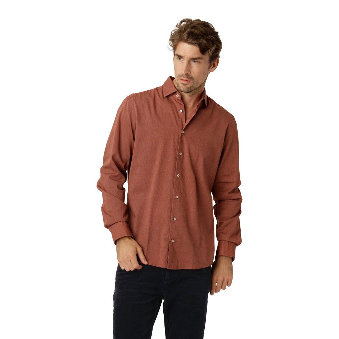 Orange Two Tone Oxford Shirt
