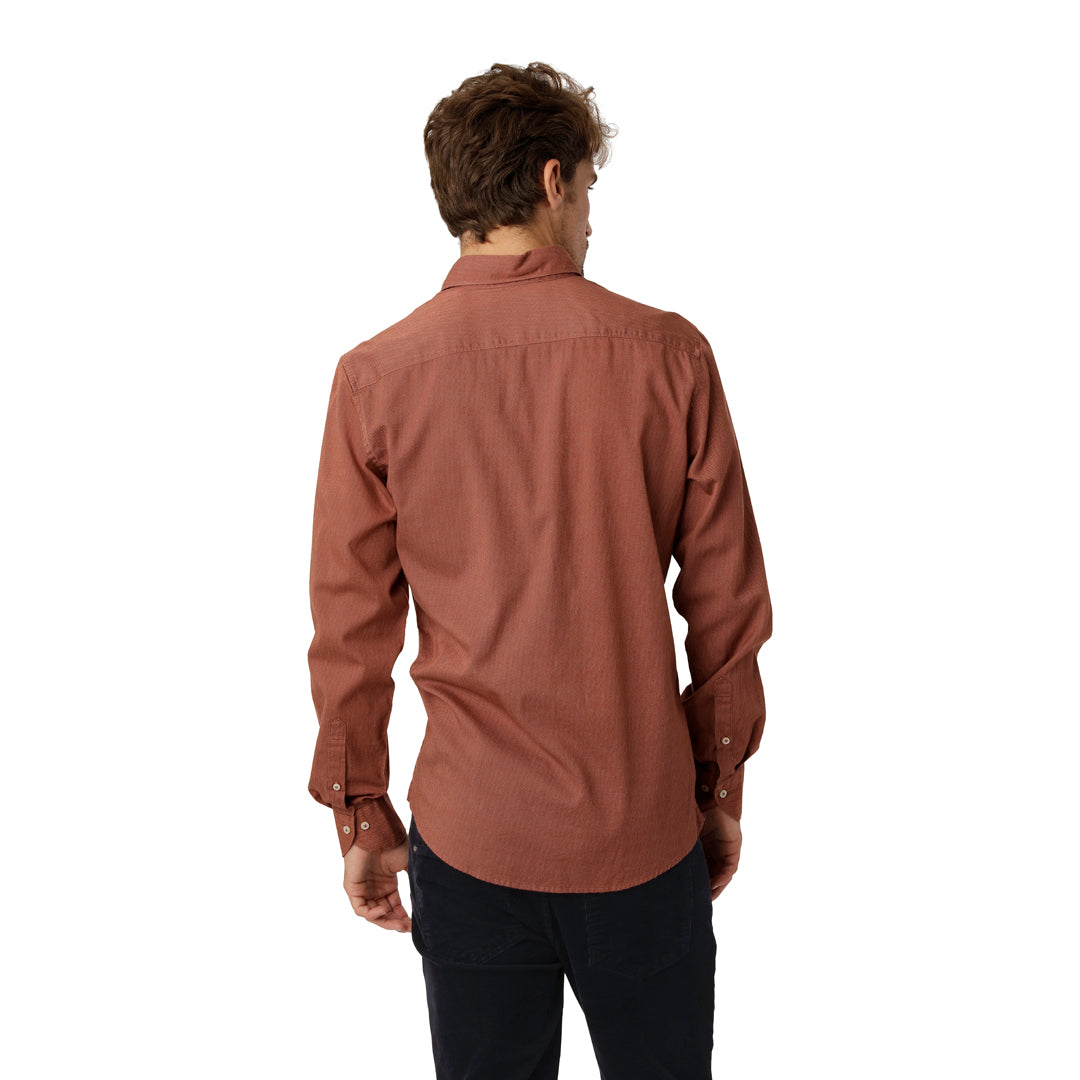 Orange Two Tone Oxford Shirt
