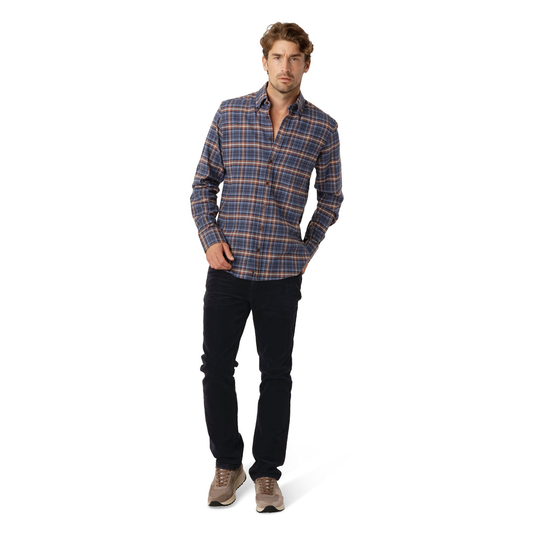Navy Check Flannel Shirt