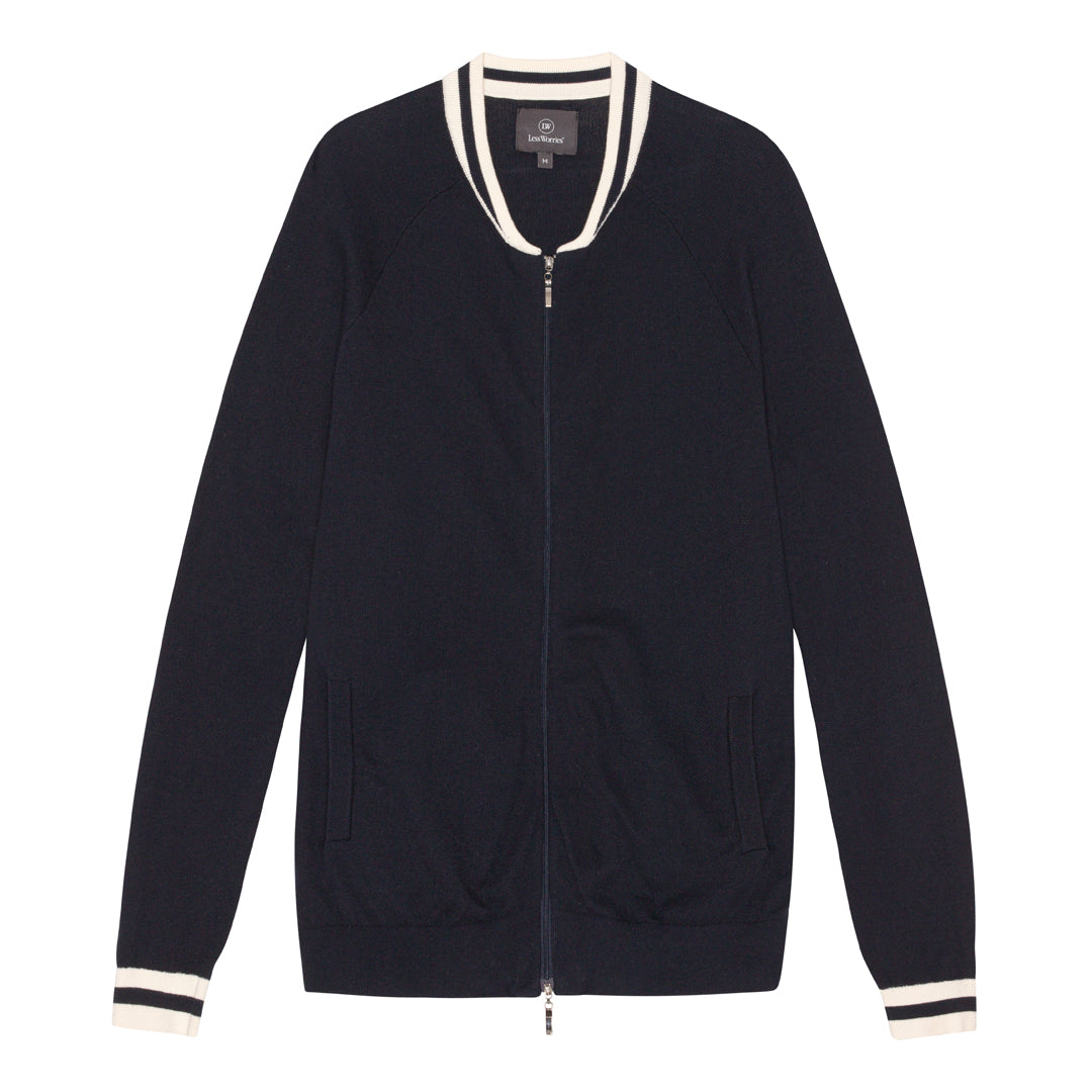 Navy Baseball Cardigan