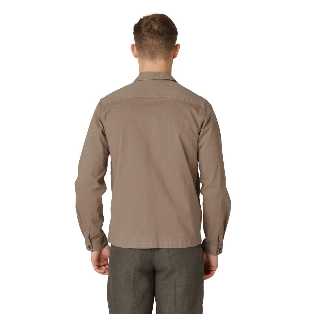 Light Brown Zip Overshirt