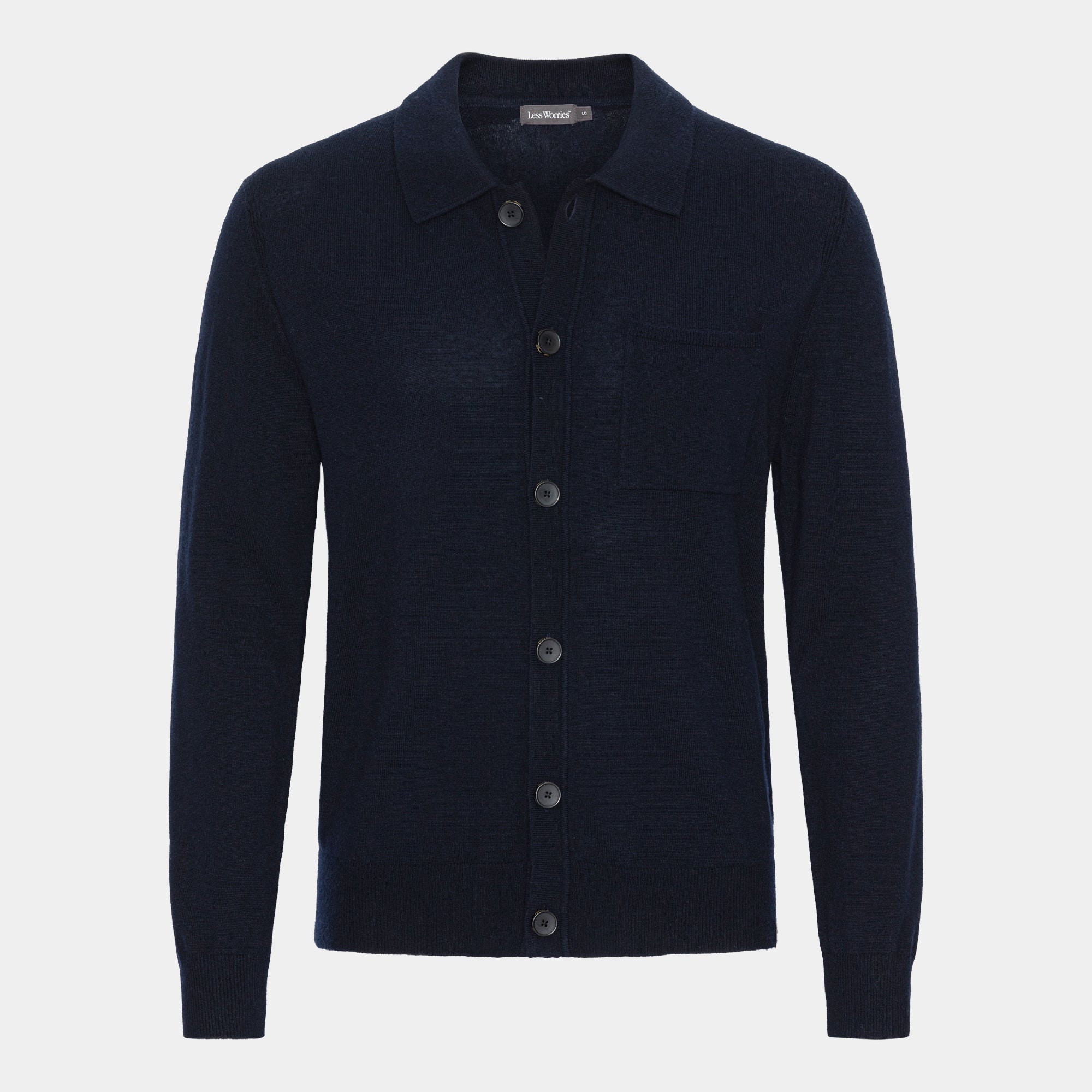 Navy Cashmere Cardigan