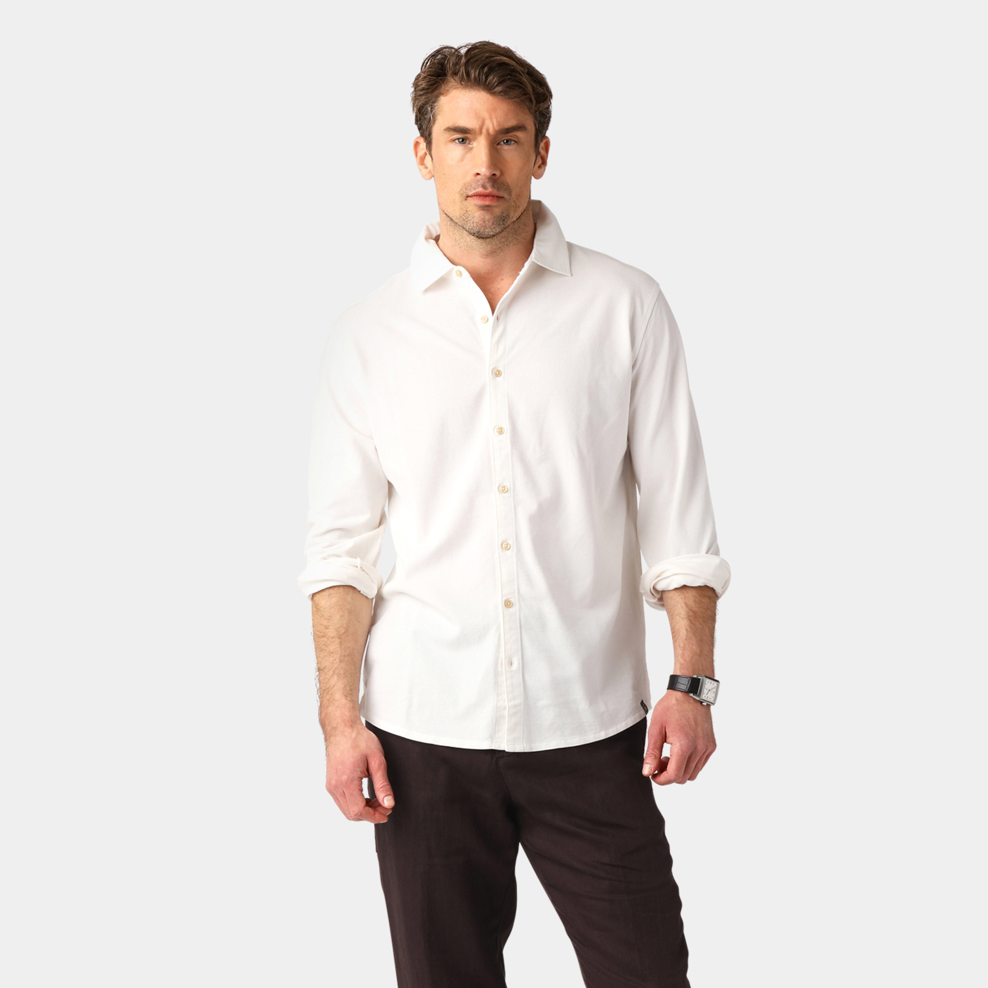 Off-White Long Sleeve Polo Shirt