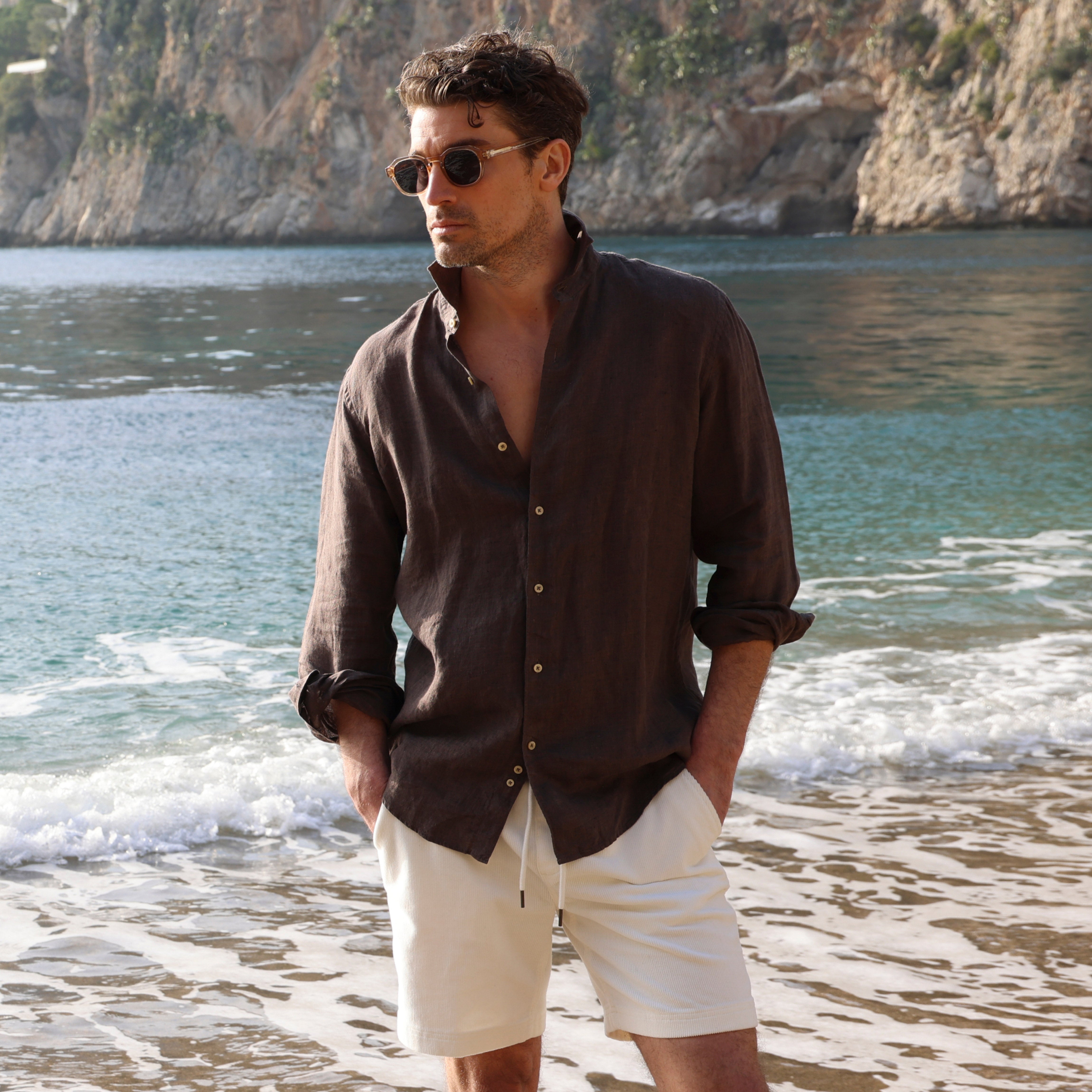 Brown Linen Shirt