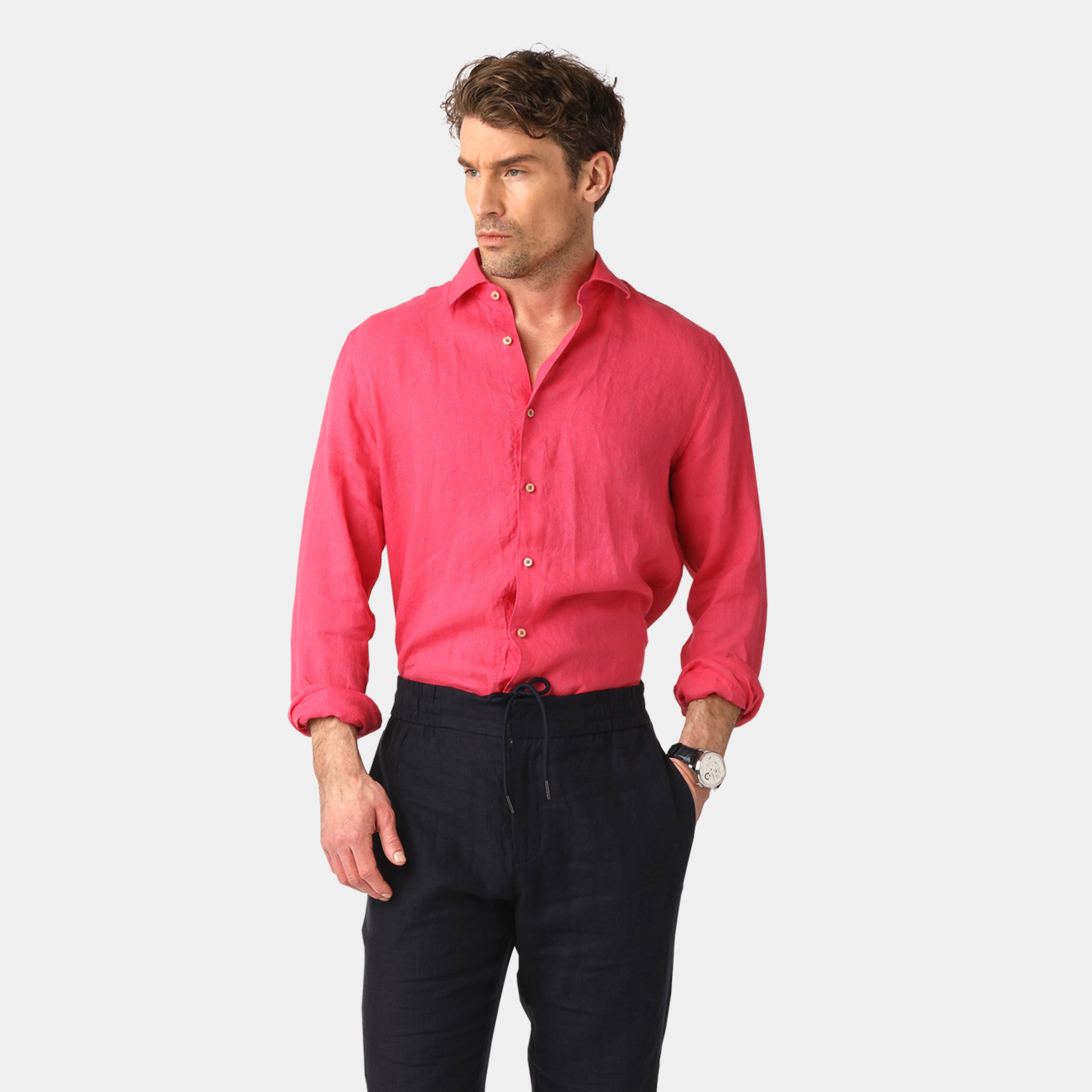 Grape Linen Shirt – 100% Linen