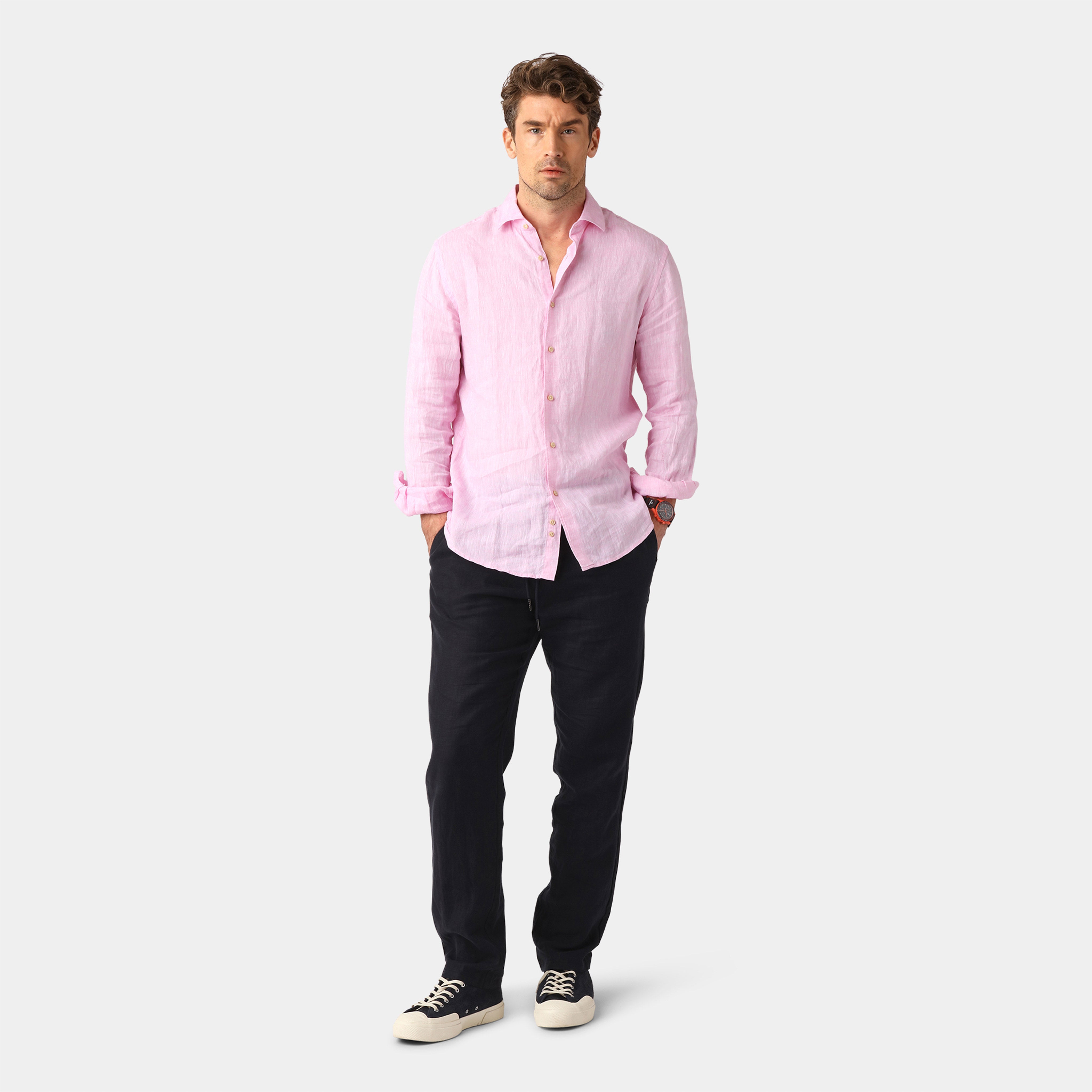 Pink Linen Shirt