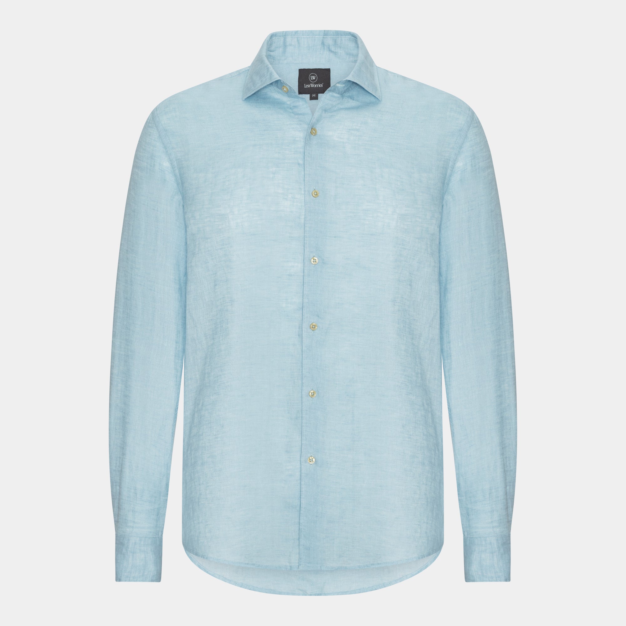 Aqua Blue Linen Shirt – 100% Linen