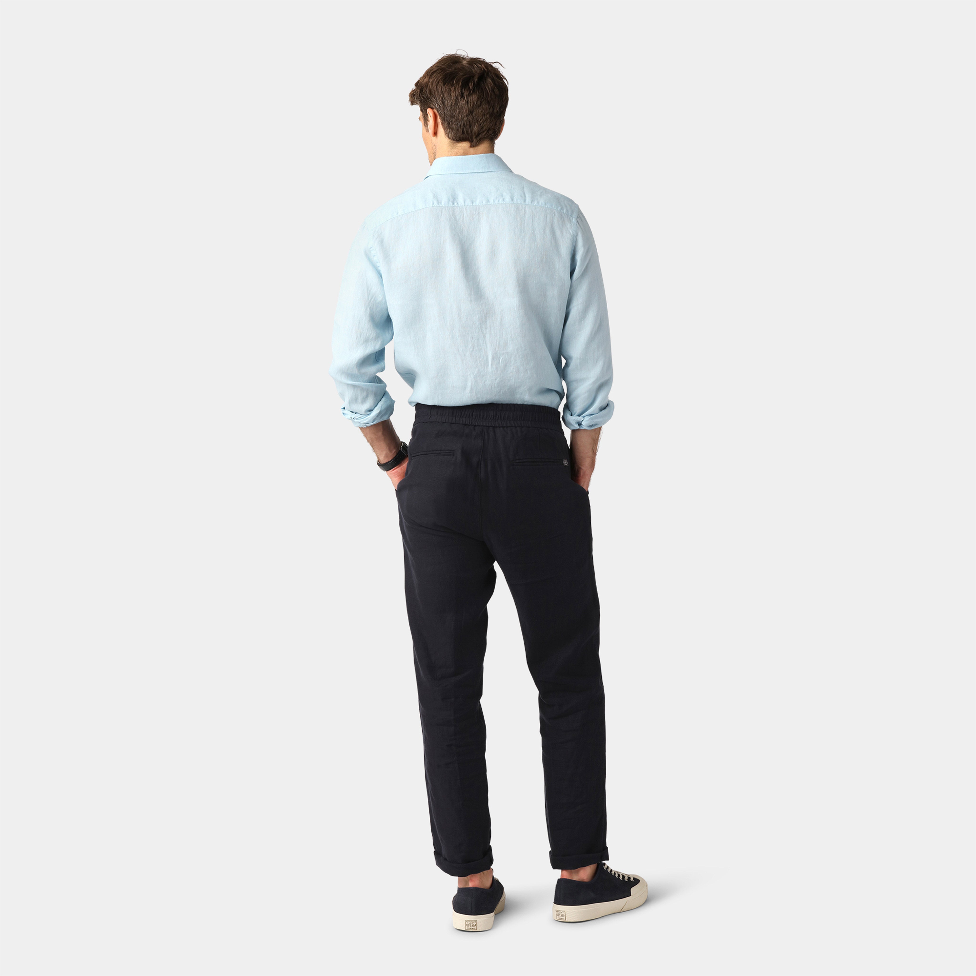 Aqua Blue Linen Shirt – 100% Linen