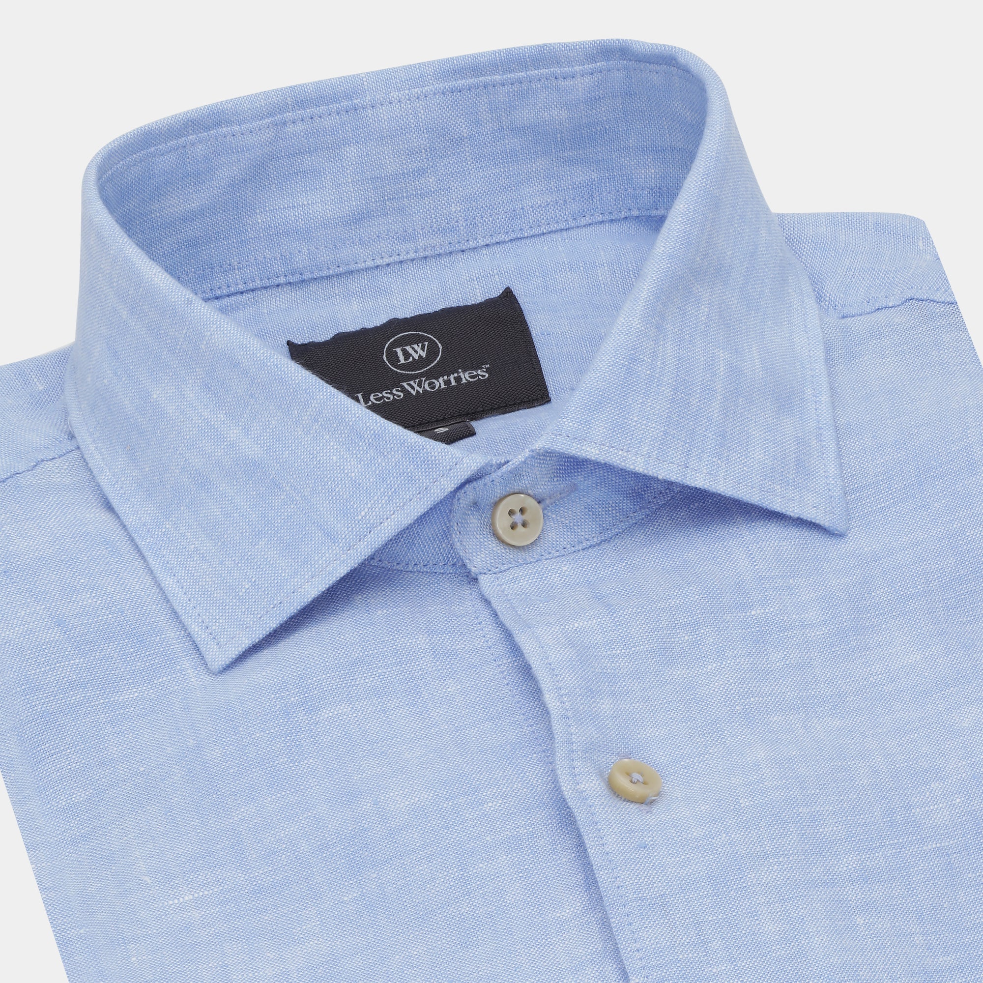 New Light Blue Linen Shirt – 100% Linen