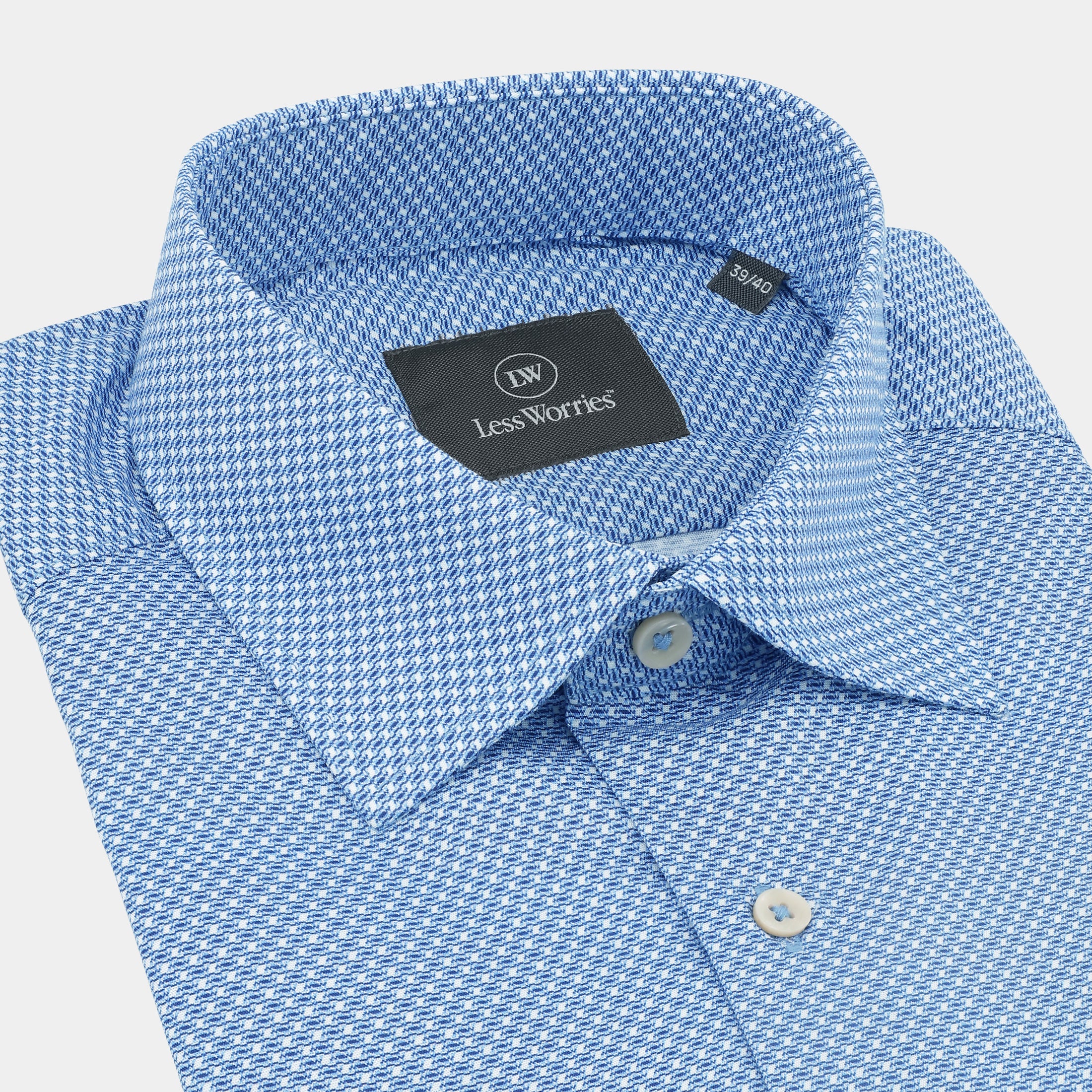 Men’s Dress Shirt Blue - Graphic Print
