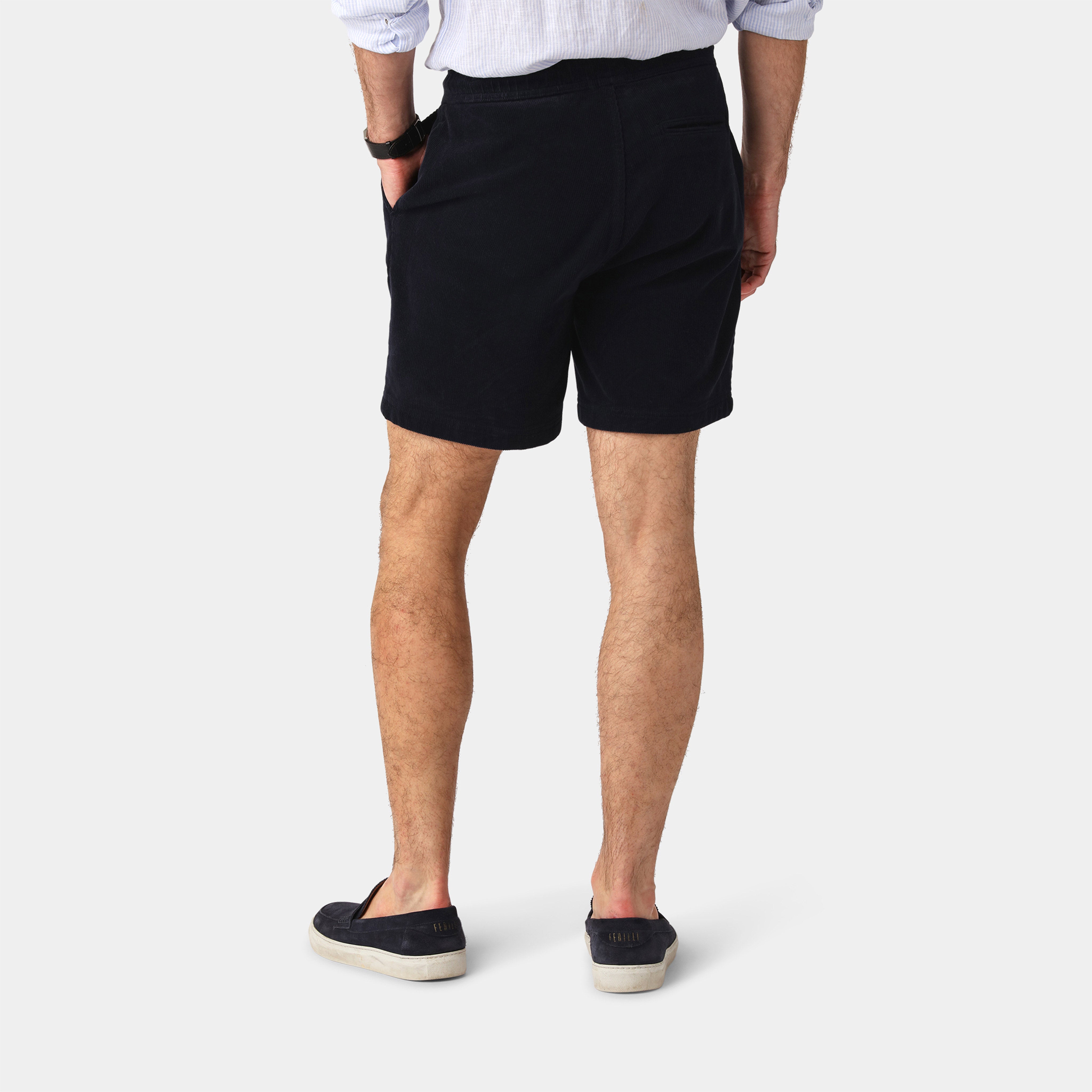 Navy Corduroy Shorts