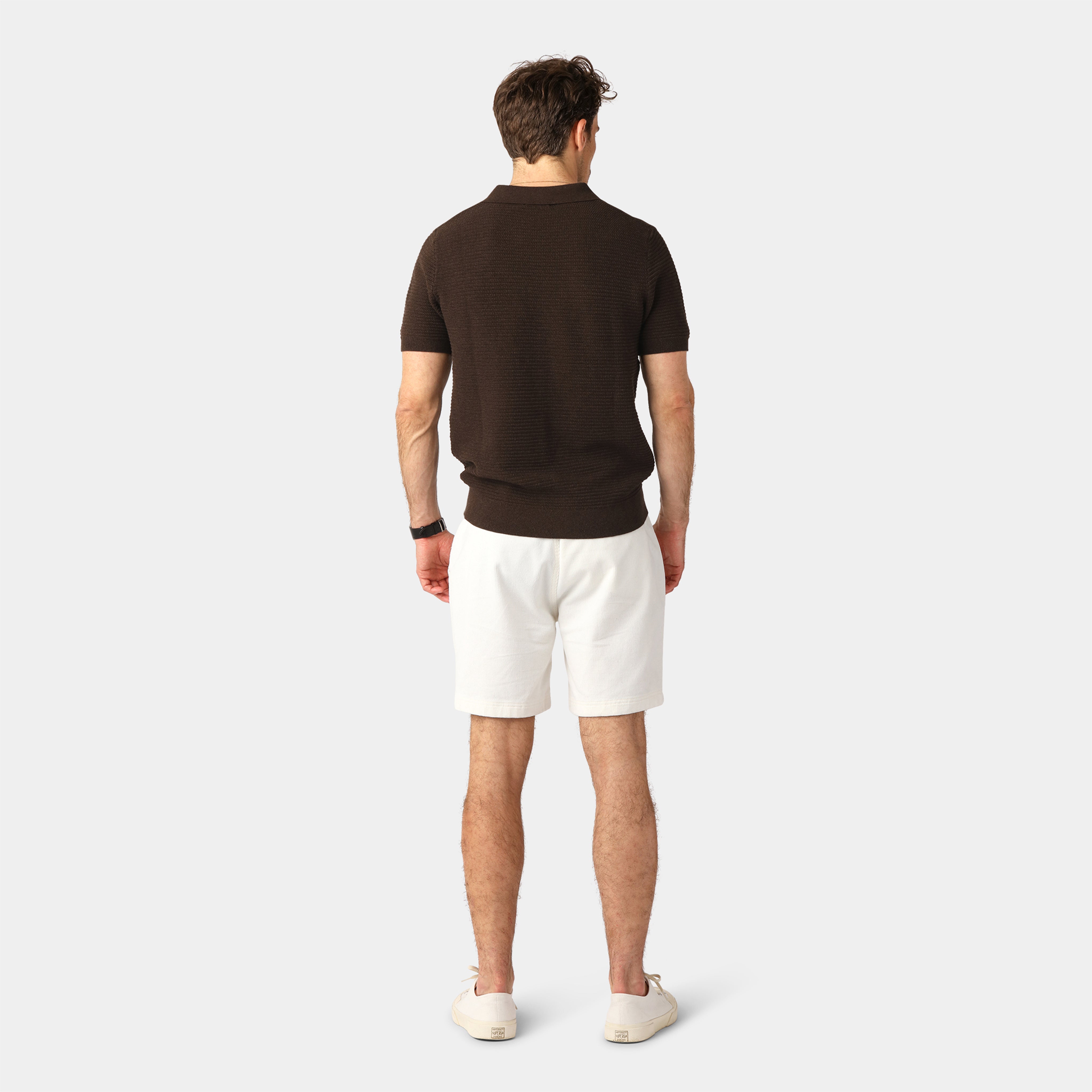 Brown Knitted Resort Polo