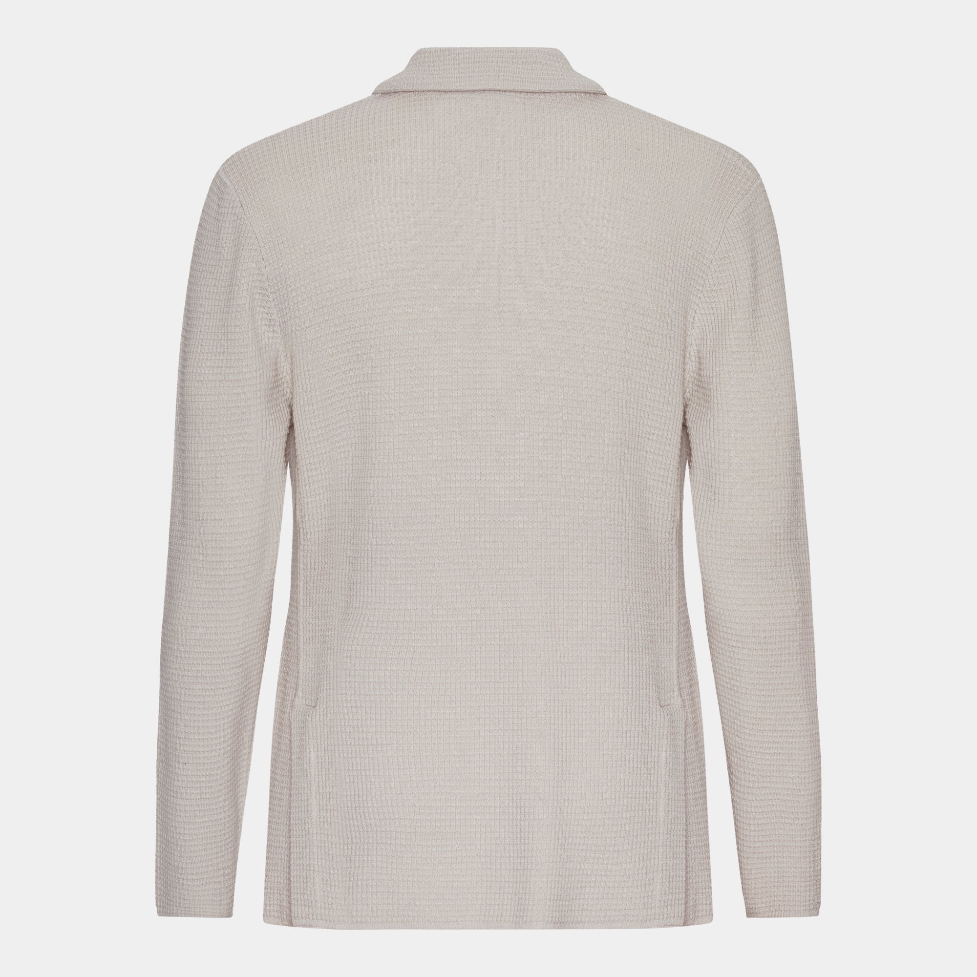 Light Sand Tuck Stitch Blazer – 100% Merino Wool