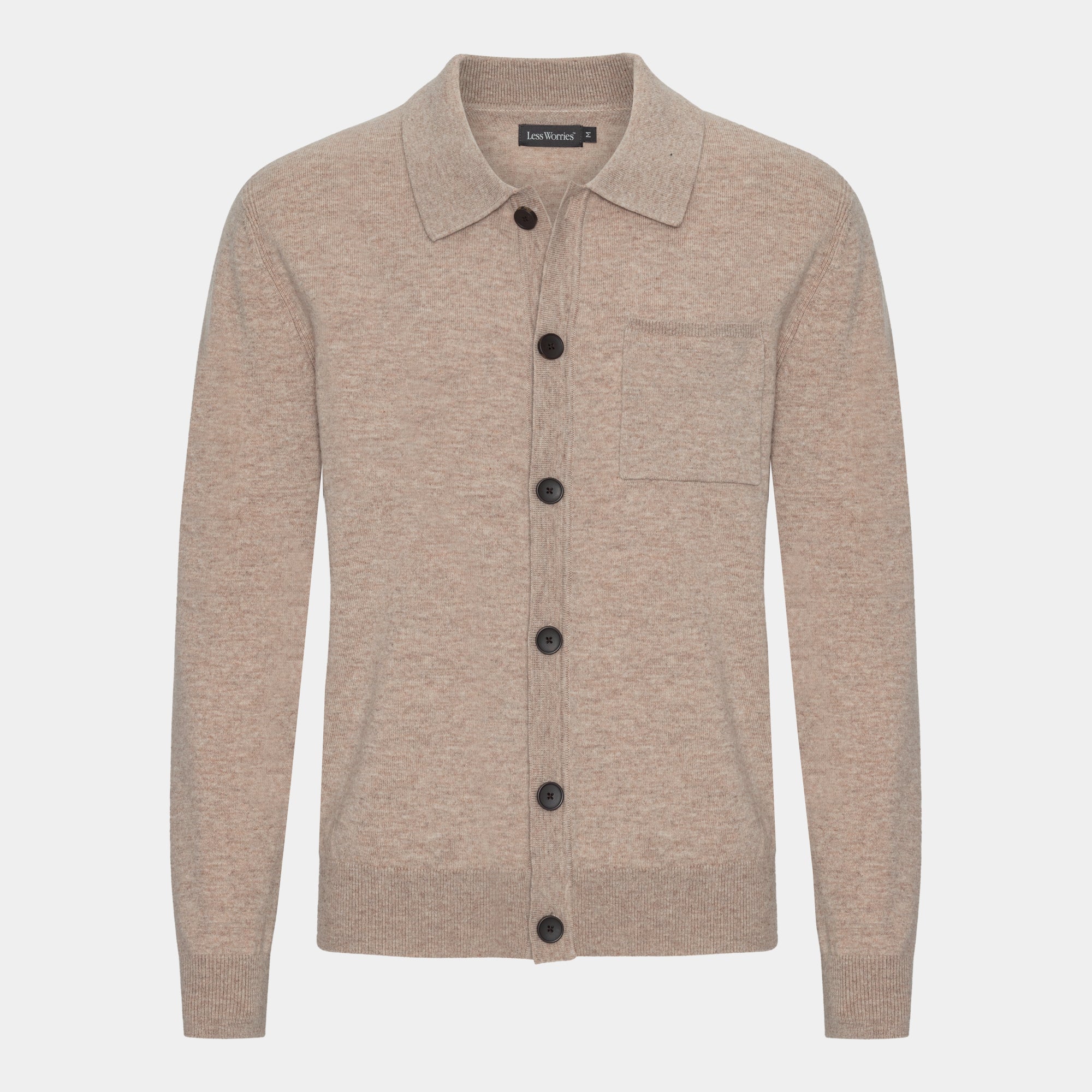 Sand Cashmere Cardigan