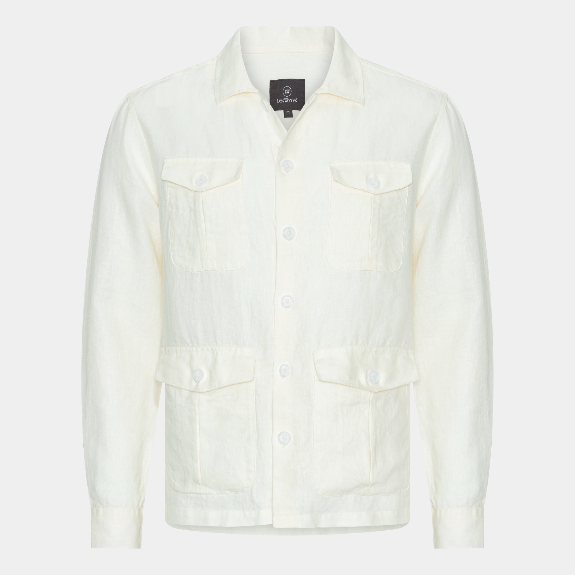 Off-White Safari Linen Shirt - 100% Linen