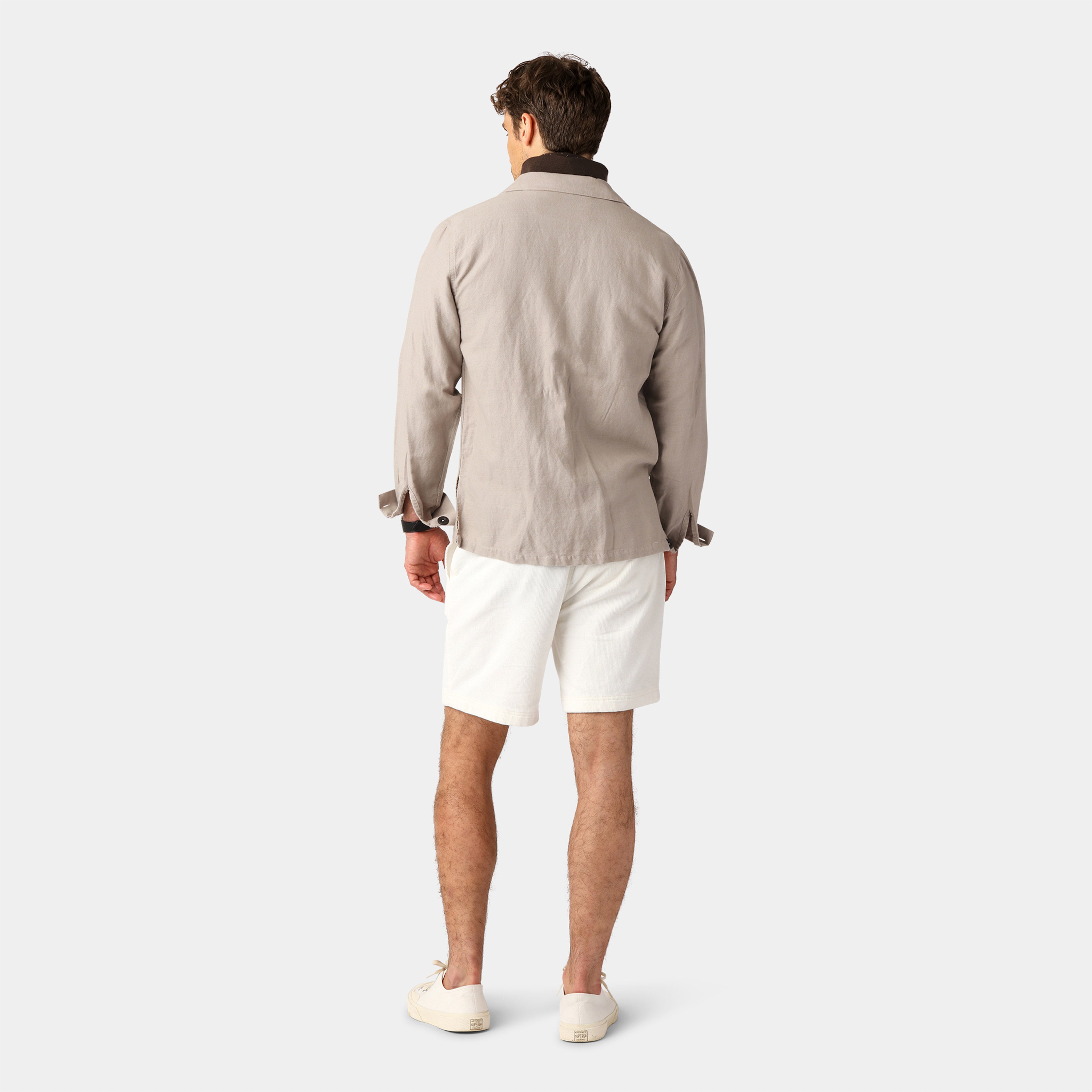 Sand Linen Blend Overshirt