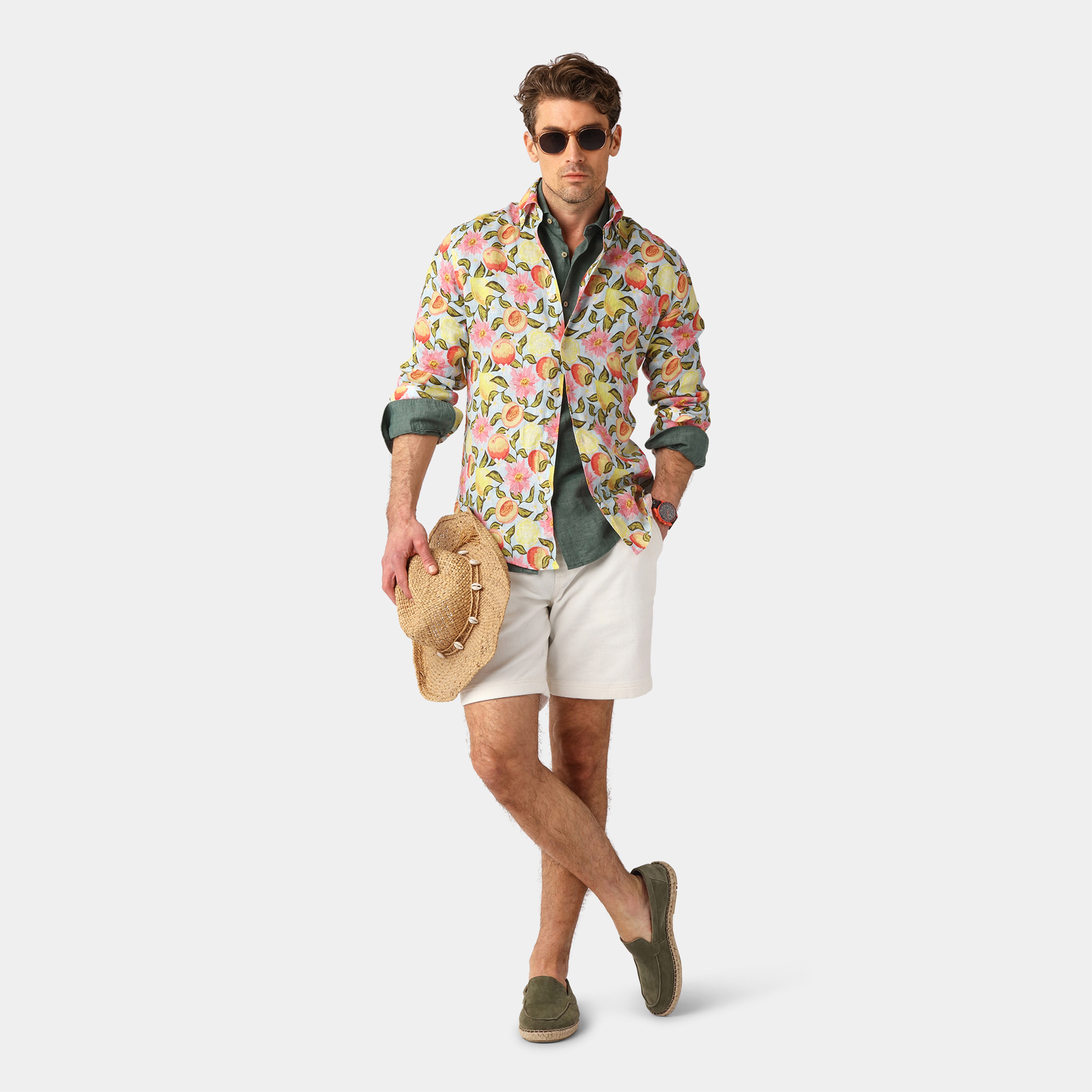 All Over Print Linen Shirt – 100% Linen