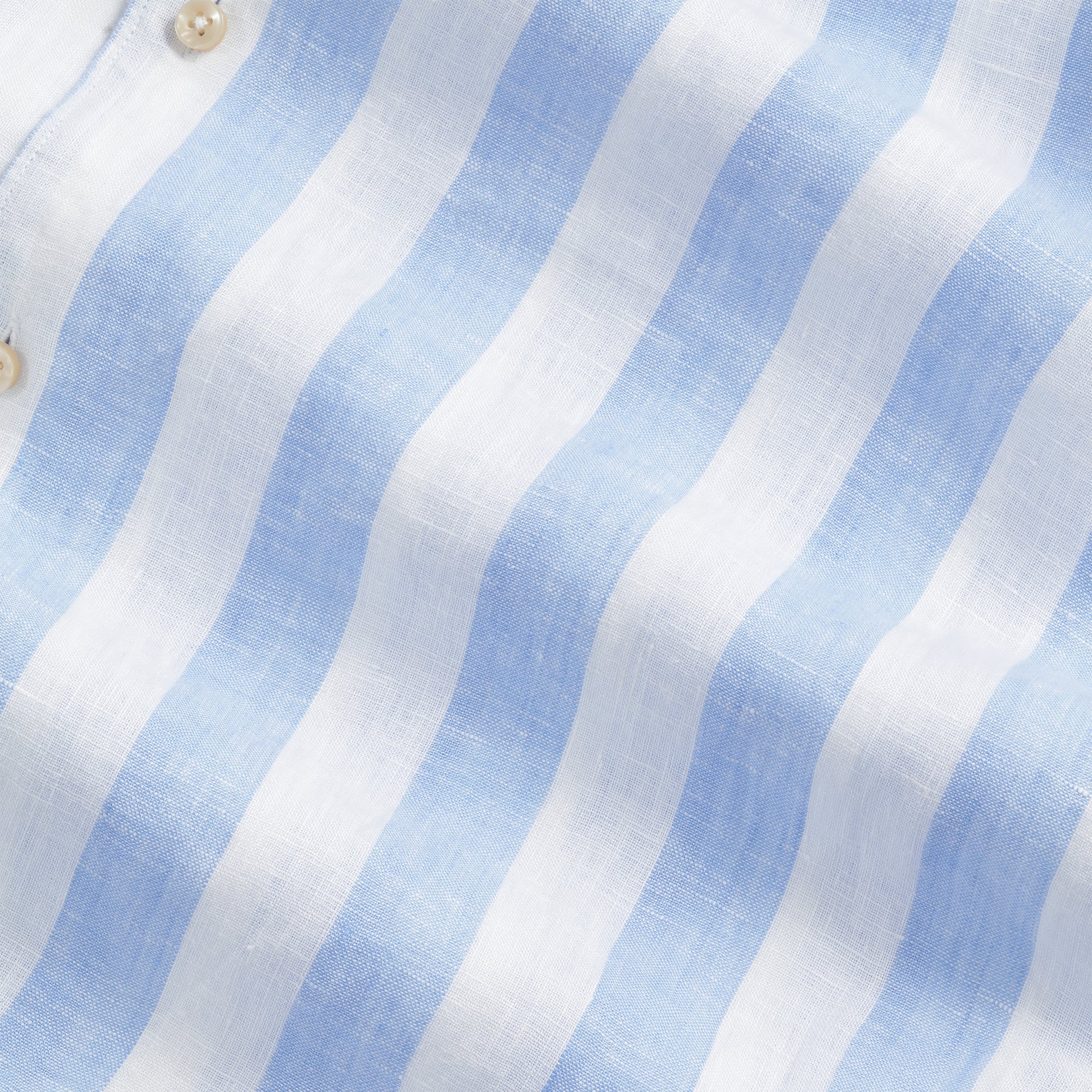 Blue Block Stripe Linen Shirt