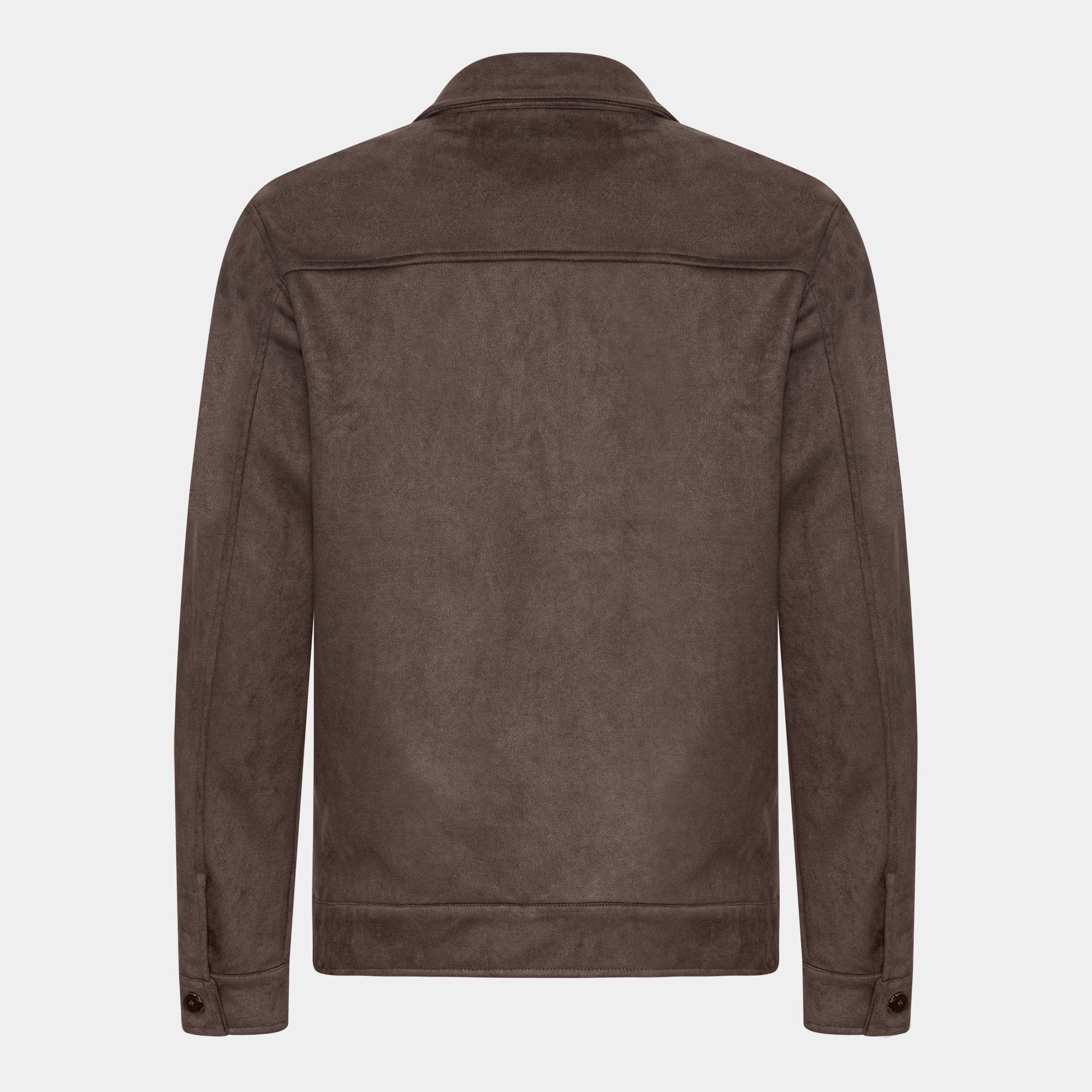 Brown Suede Touch Overshirt