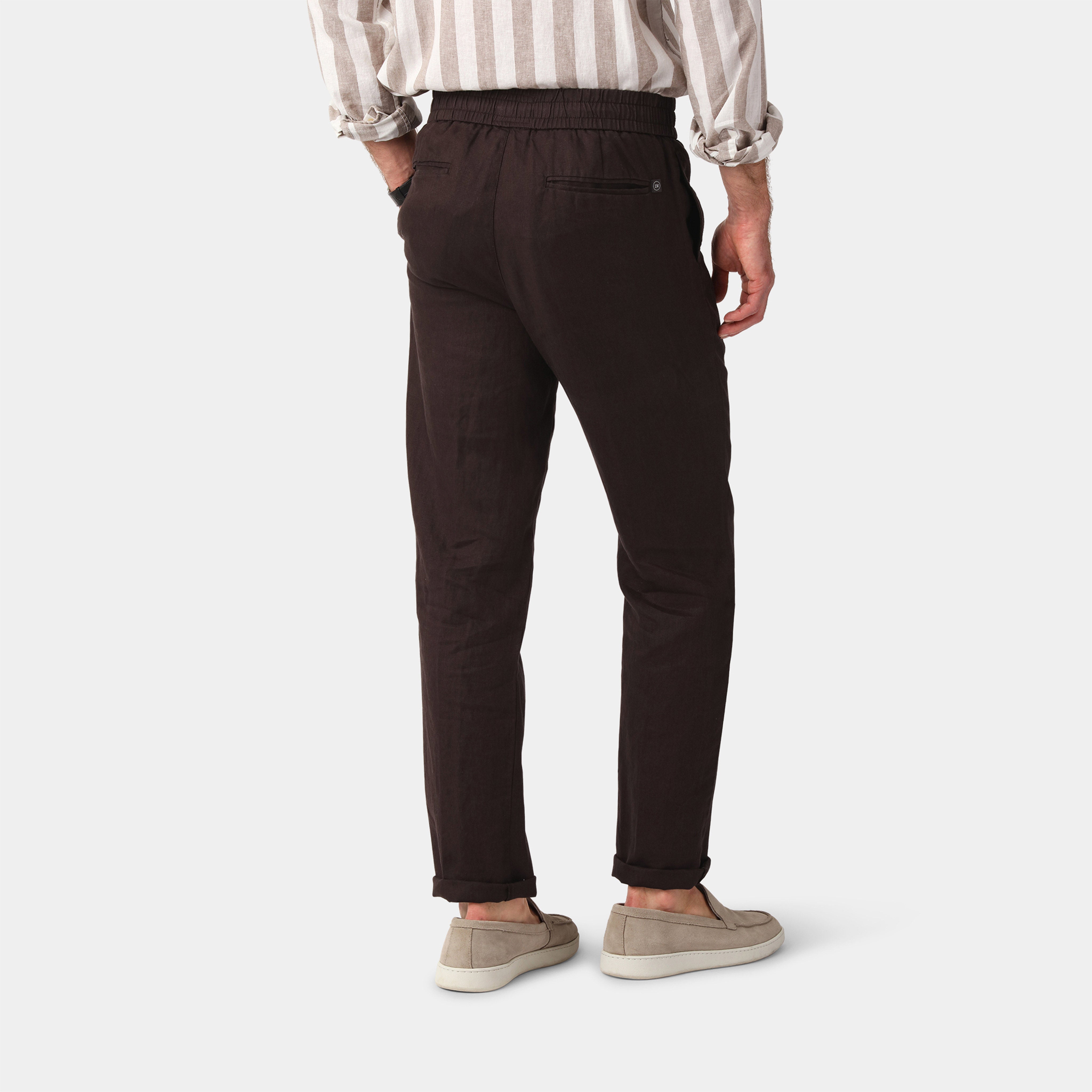 Brown Linen Trousers - 100% Linen