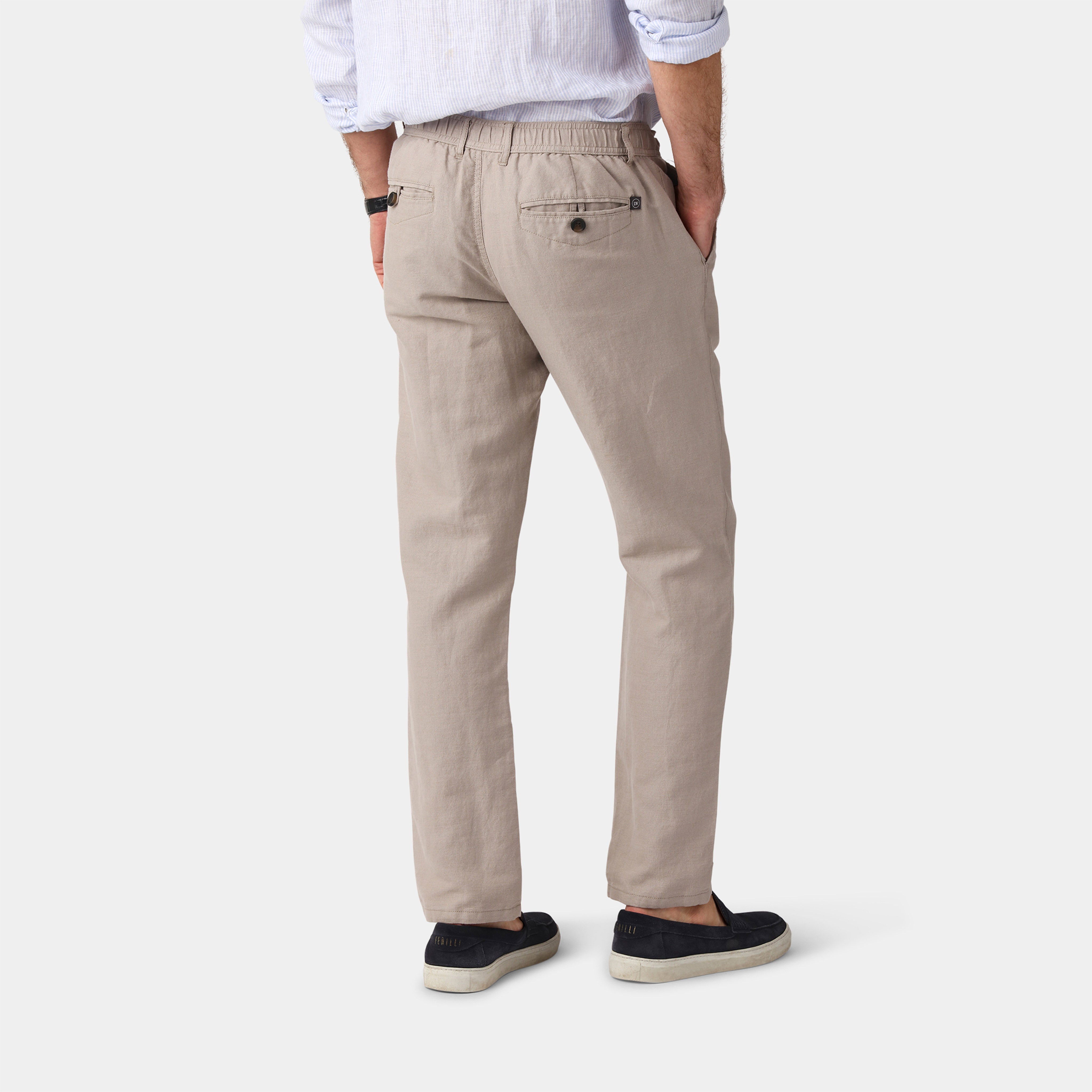 Sand Linen Blend Pants