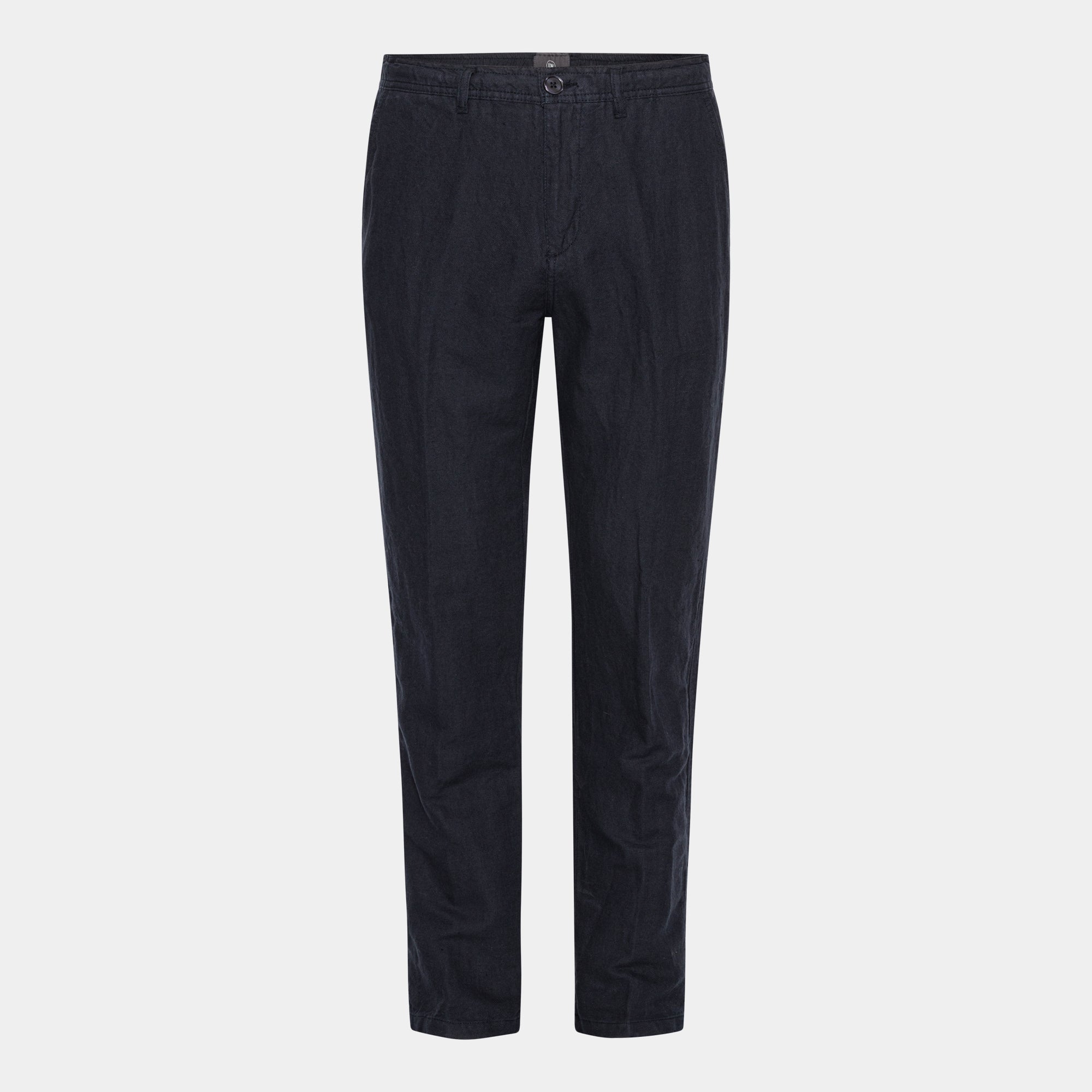 Navy Linen Blend Pants