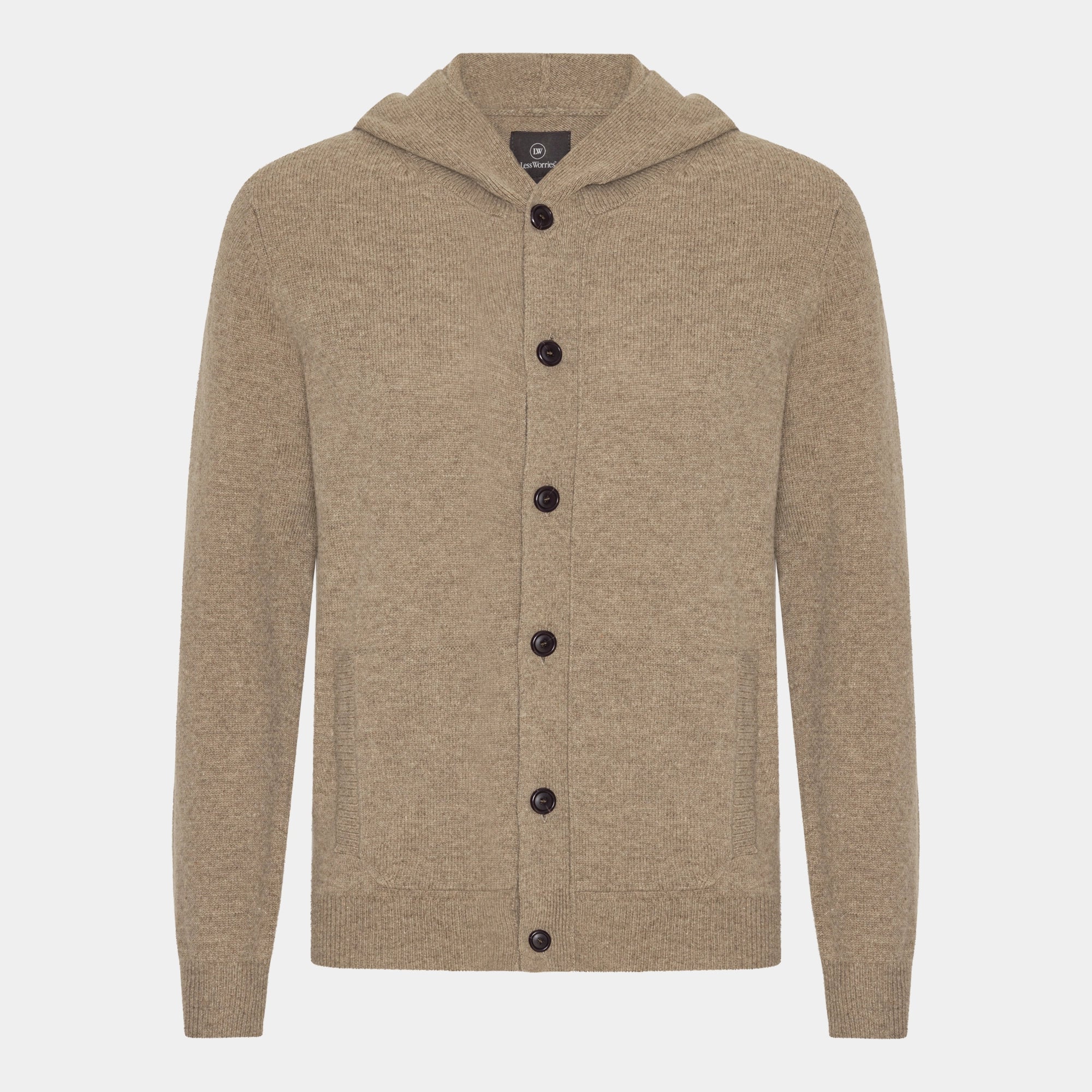Beige Cardigan Hoodie