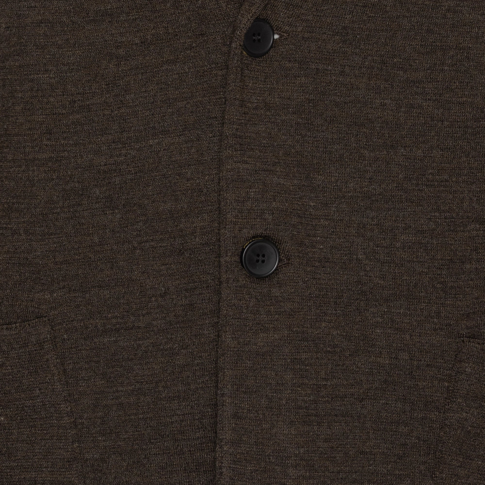 Mörkbrun Stickad Merino blazer