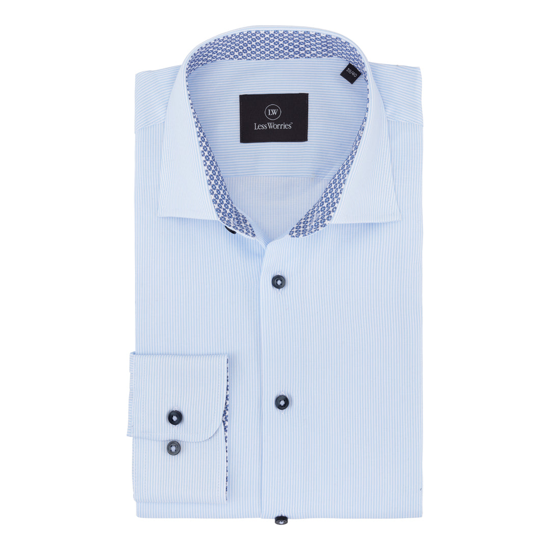 Light Blue Stripe Premium Twill Shirt