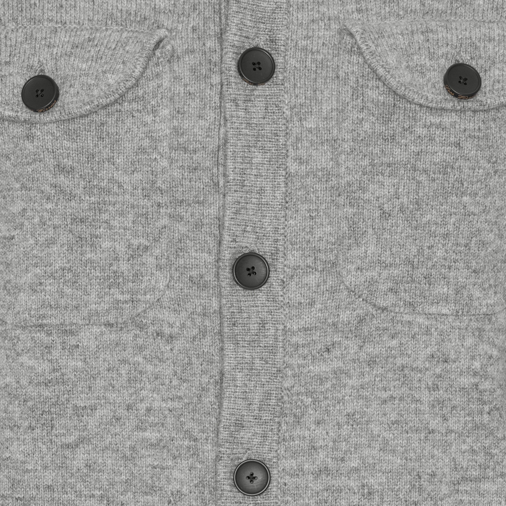 Ljusgrå Turtleneck Cardigan
