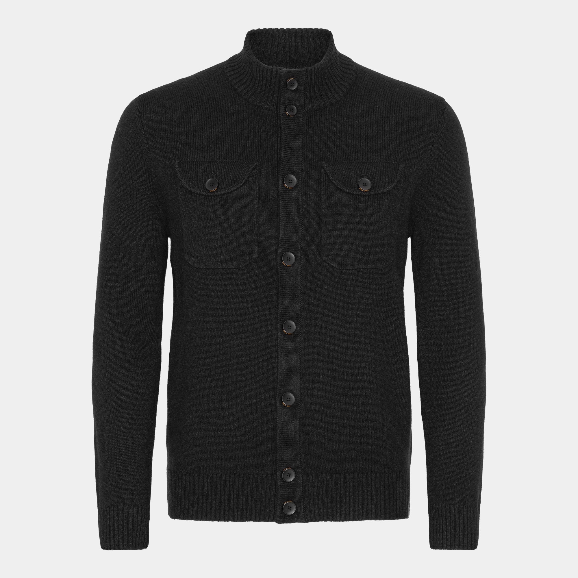 Svart Turtleneck Cardigan