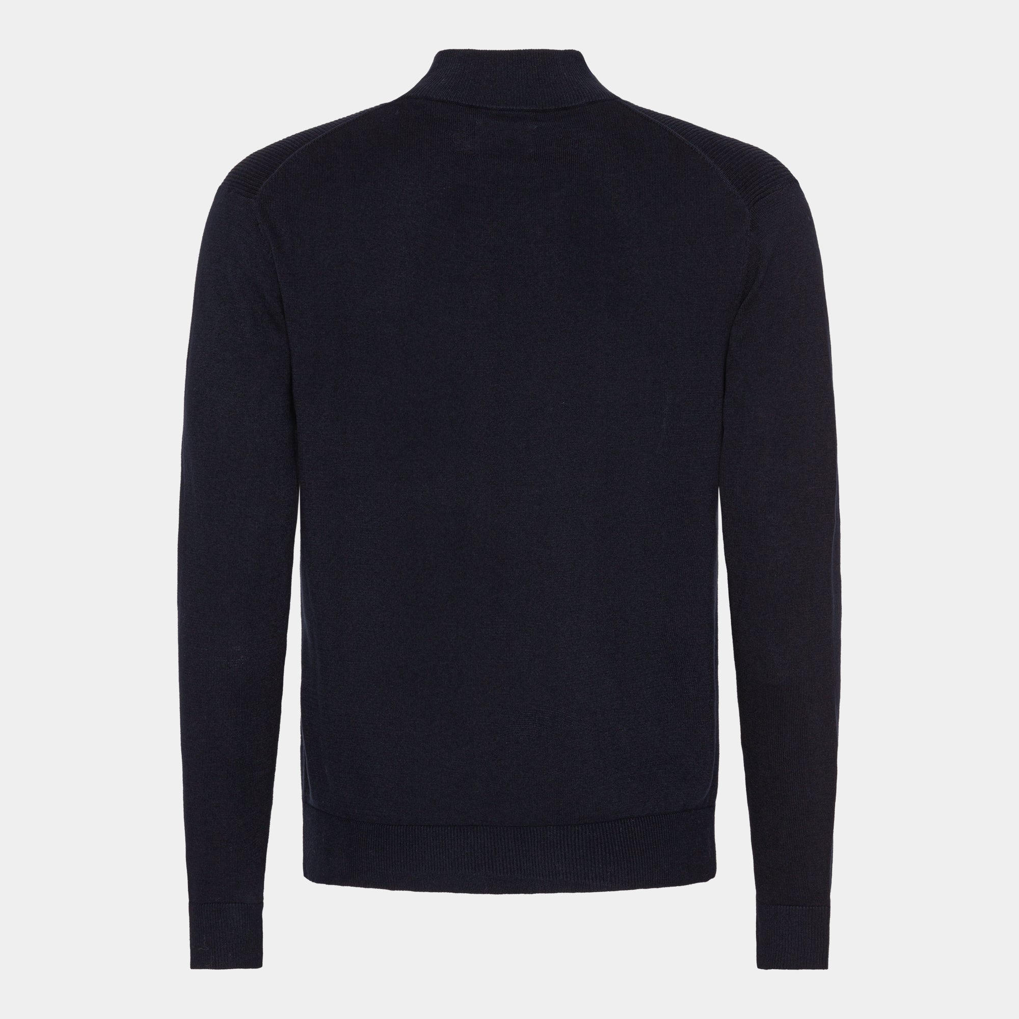 Marinblå stickad Half-Zip-tröja