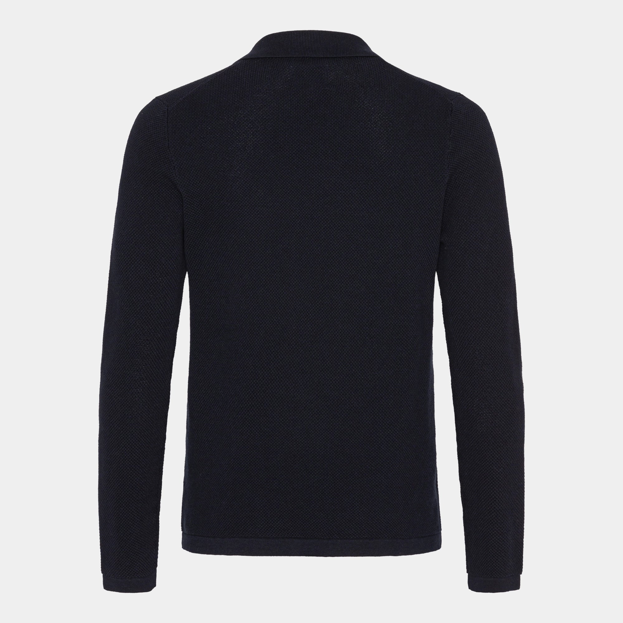 Marinblå Cotton Bowling Collar