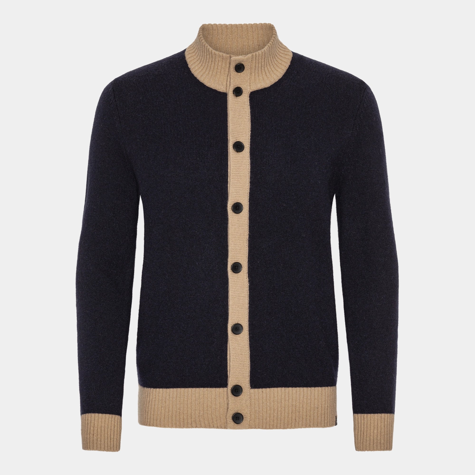 Marinblå Cardigan Two Color 