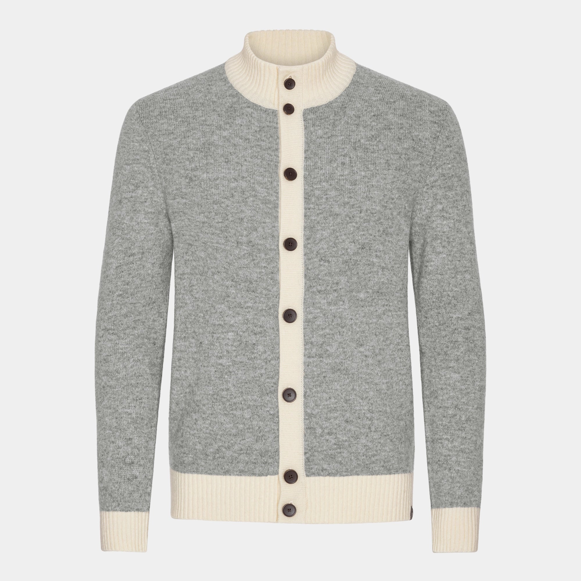 Grå Cardigan Two Color 
