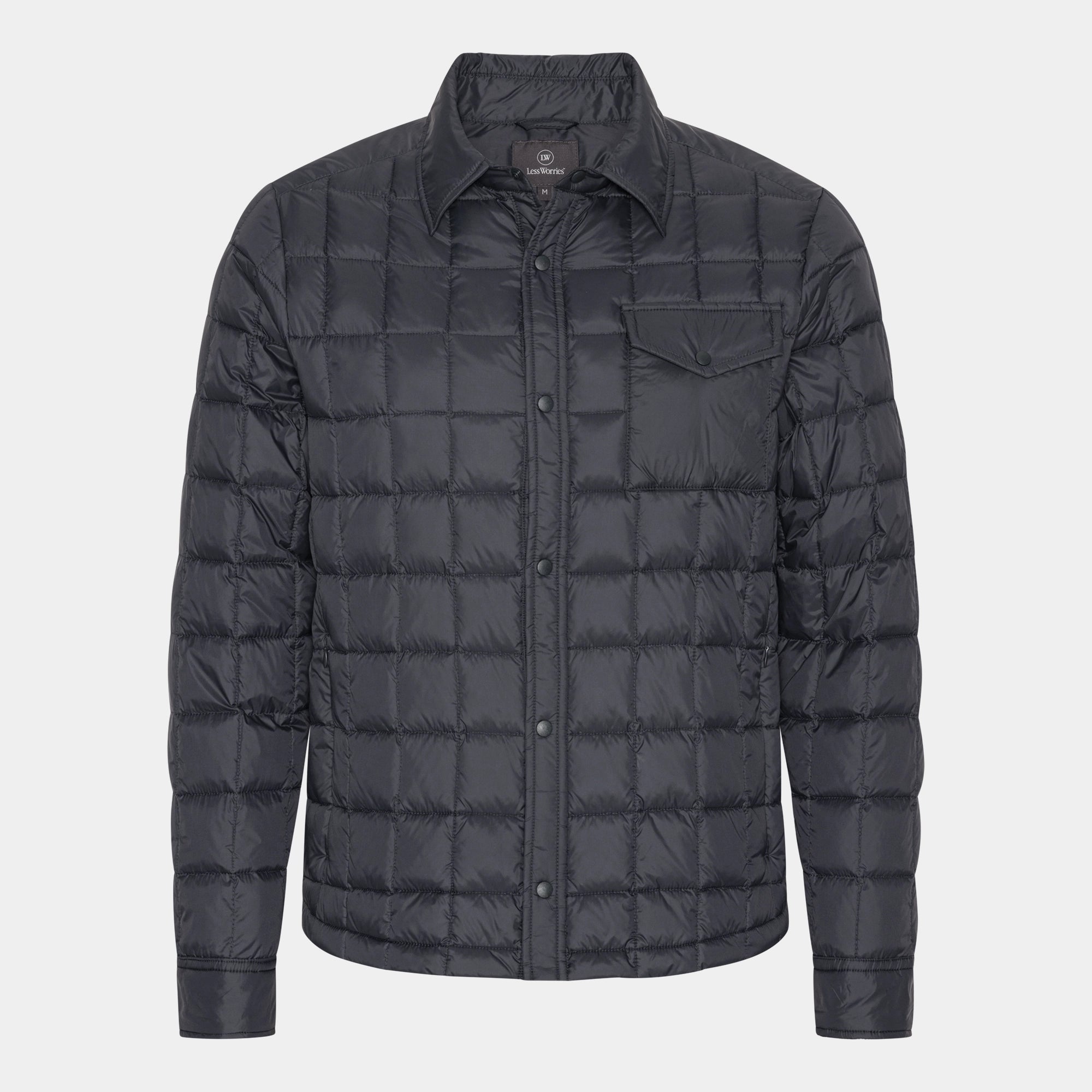 Navy Down Overshirt